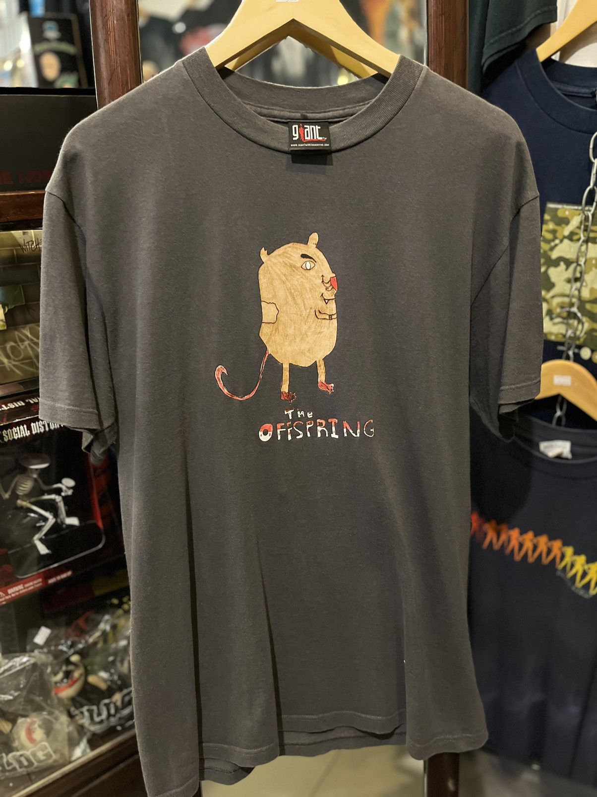 image of Band Tees 90’S The Offspring in Grey, Men's (Size Large)