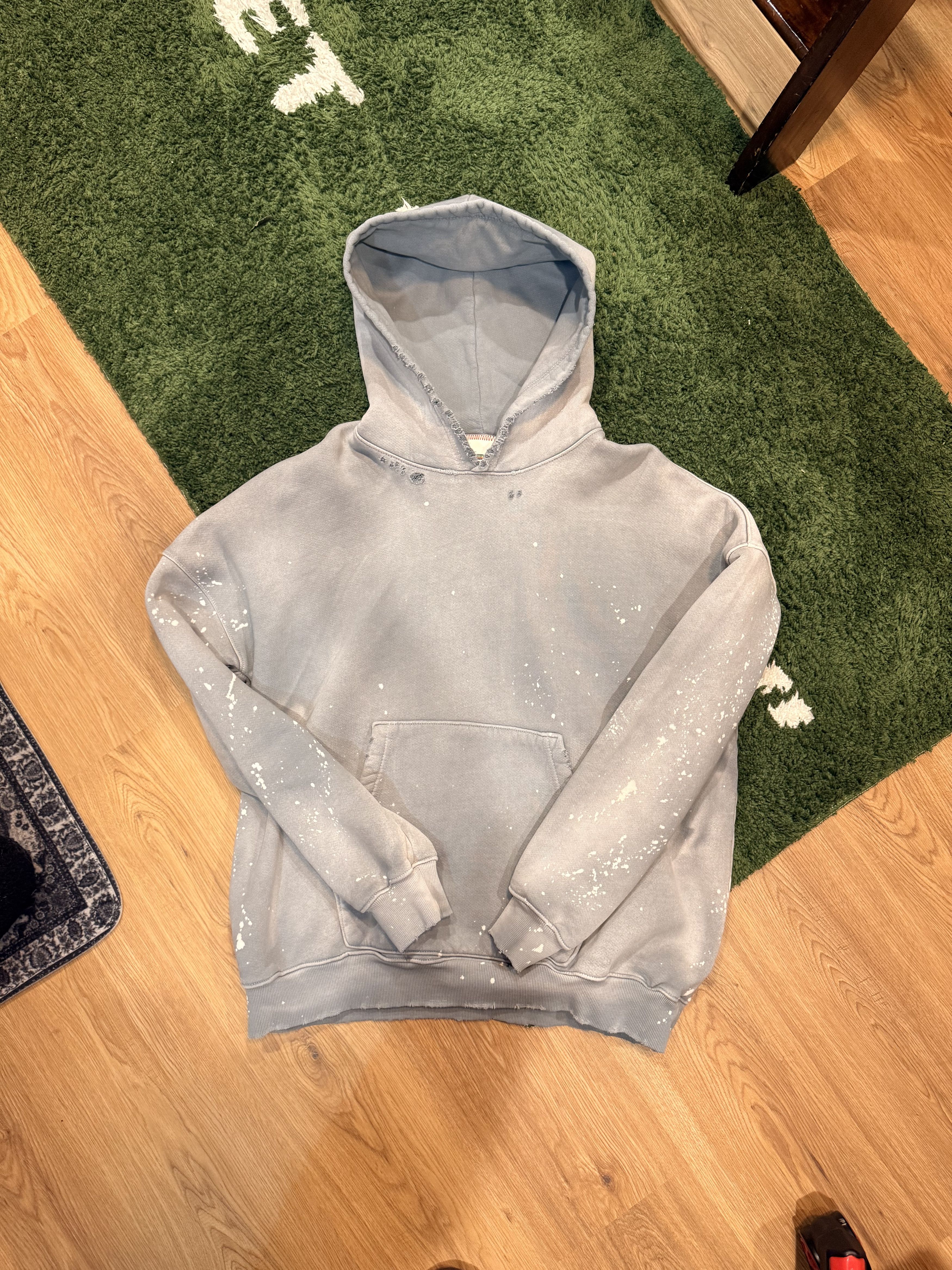 MOOJIMOOJIUS Mooji Mooji OVERSIZE CROP HOODIE SPLATTER GREY Size US M / EU 48-50 / 2 - 2 Thumbnail