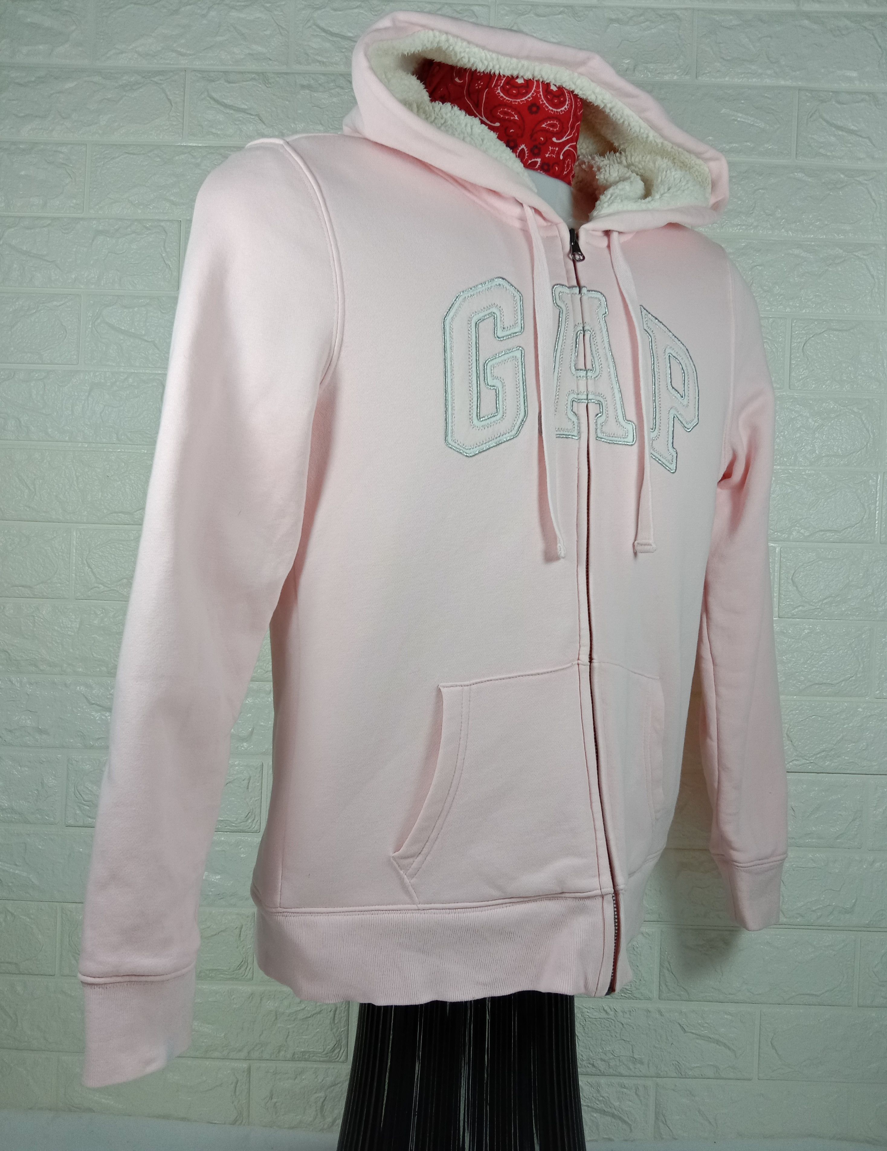 Gap Vintage Gap Light Pink Hoodie Zipper Sweatshirt Size S / US 4 / IT 40 - 2 Thumbnail