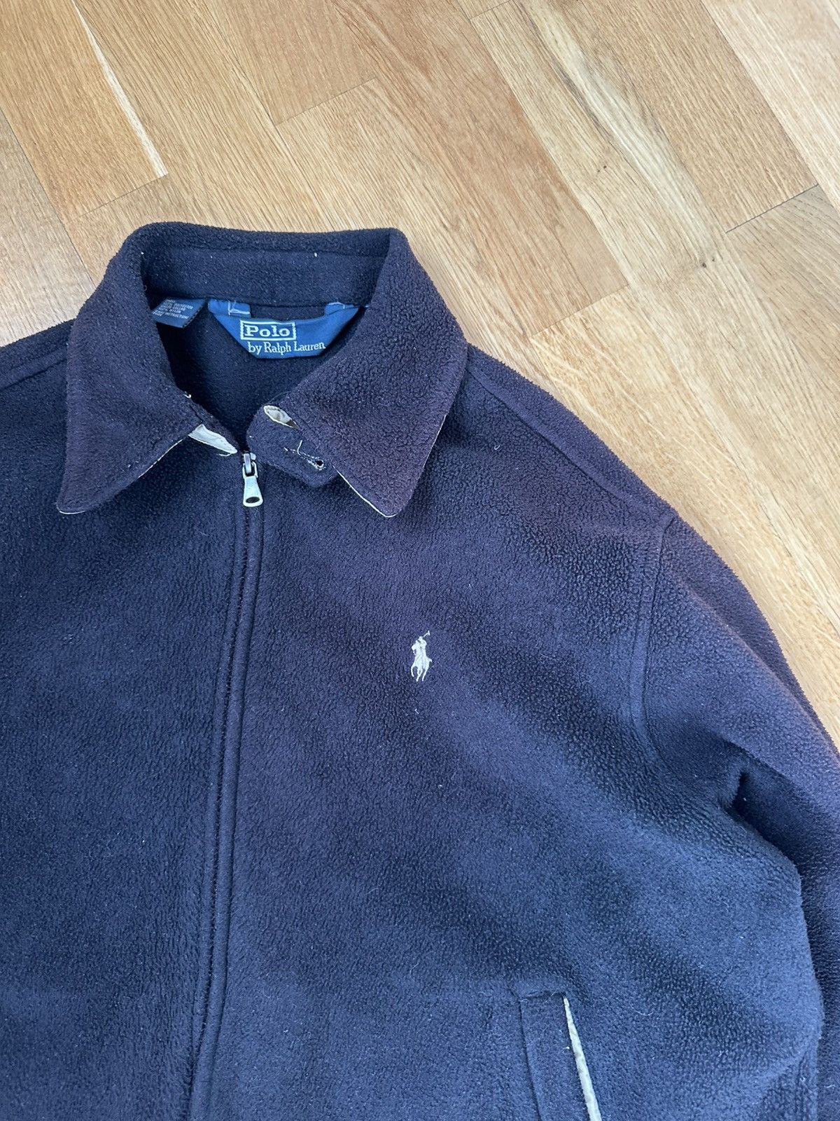 Polo Ralph Lauren Vintage Polo Ralph Lauren Zip Fleece Jacket Black Fir Logo Size US L / EU 52-54 / 3 - 7 Thumbnail