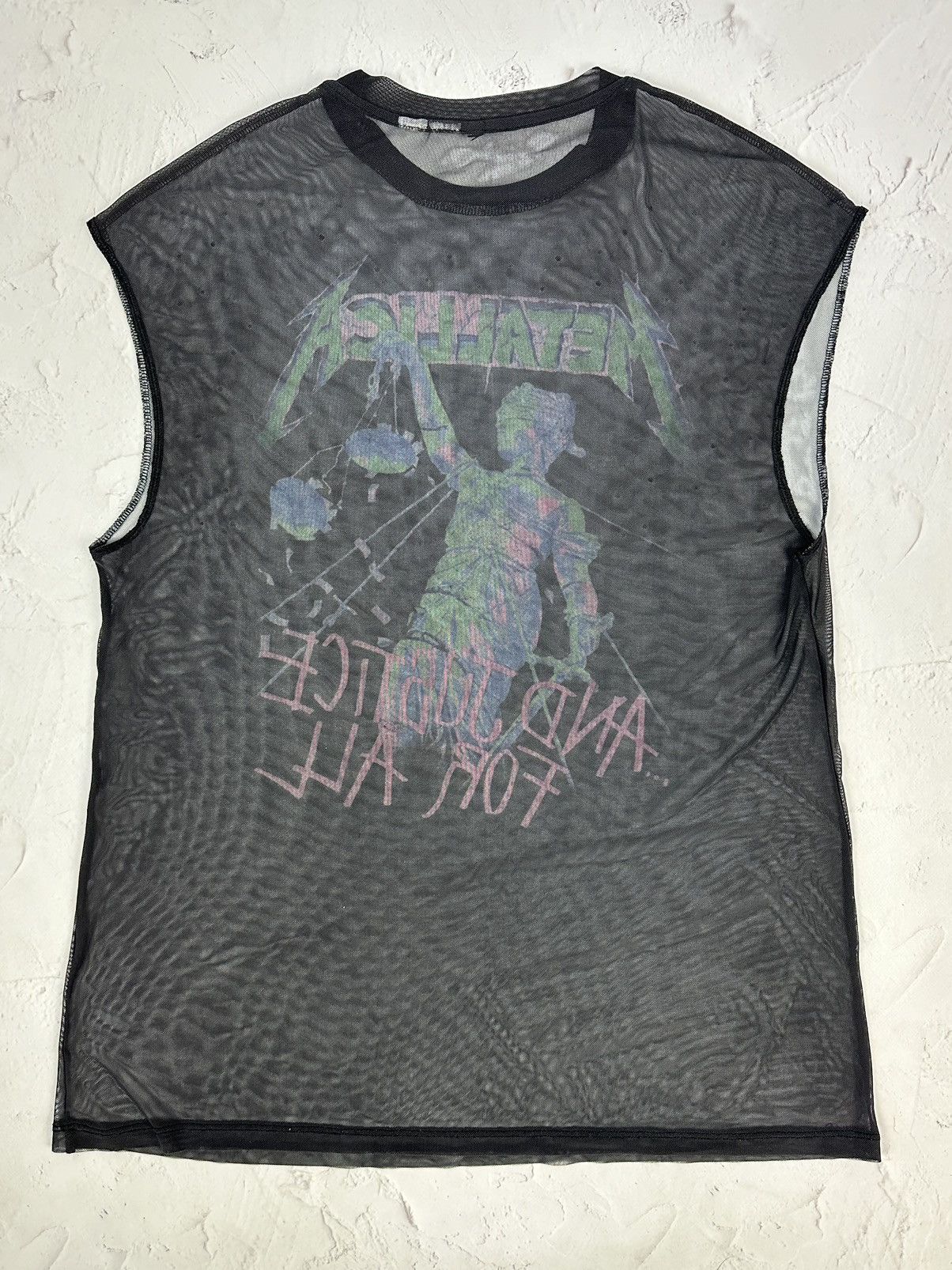 Beauty Beast × If Six Was Nine × Vintage Vintage Metallica Mesh Top Size L / US 10 / IT 46 - 5 Thumbnail