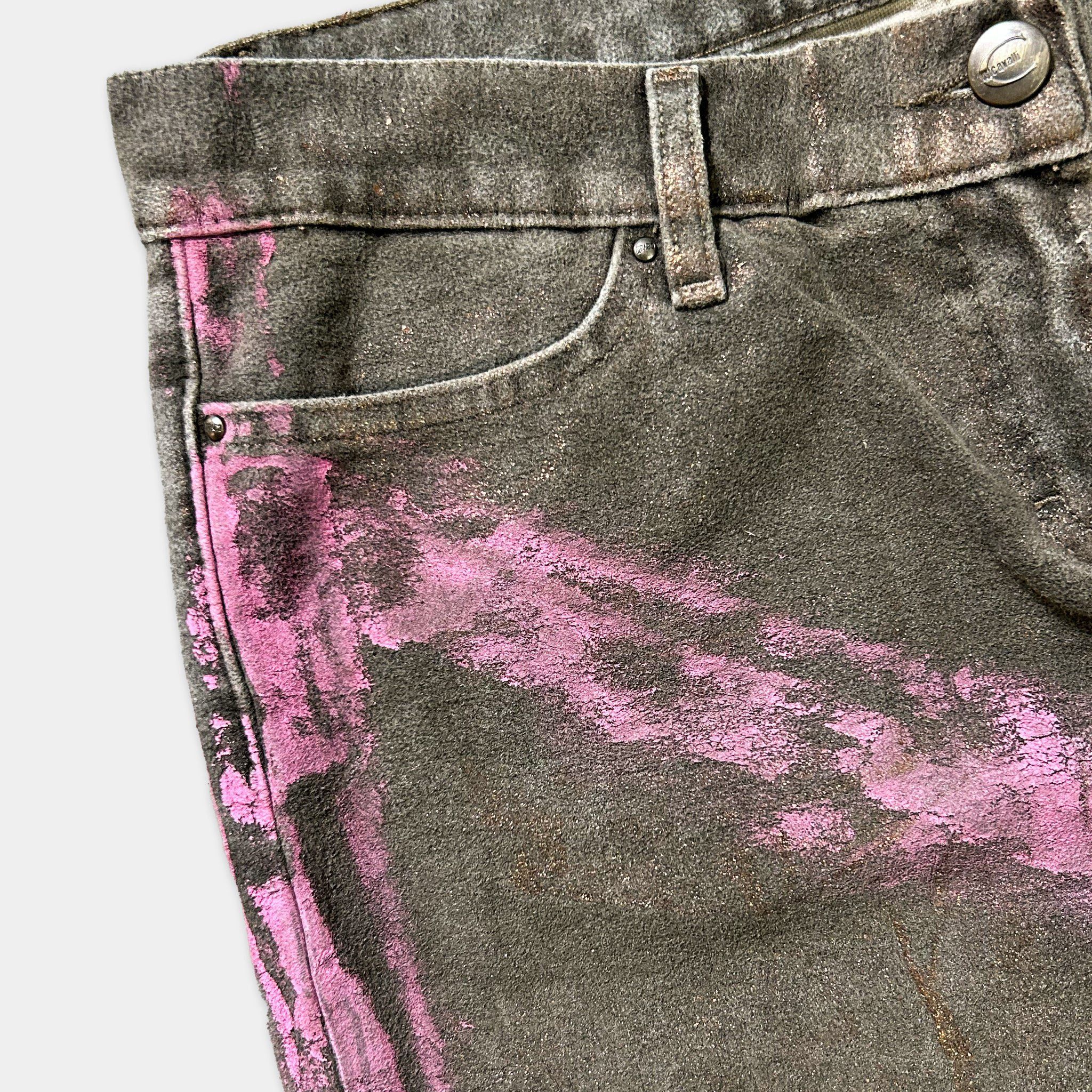 Just Cavalli Just Cavalli 00's Paint Splatter Jeans Size 26" / US 2 / IT 38 - 2 Thumbnail