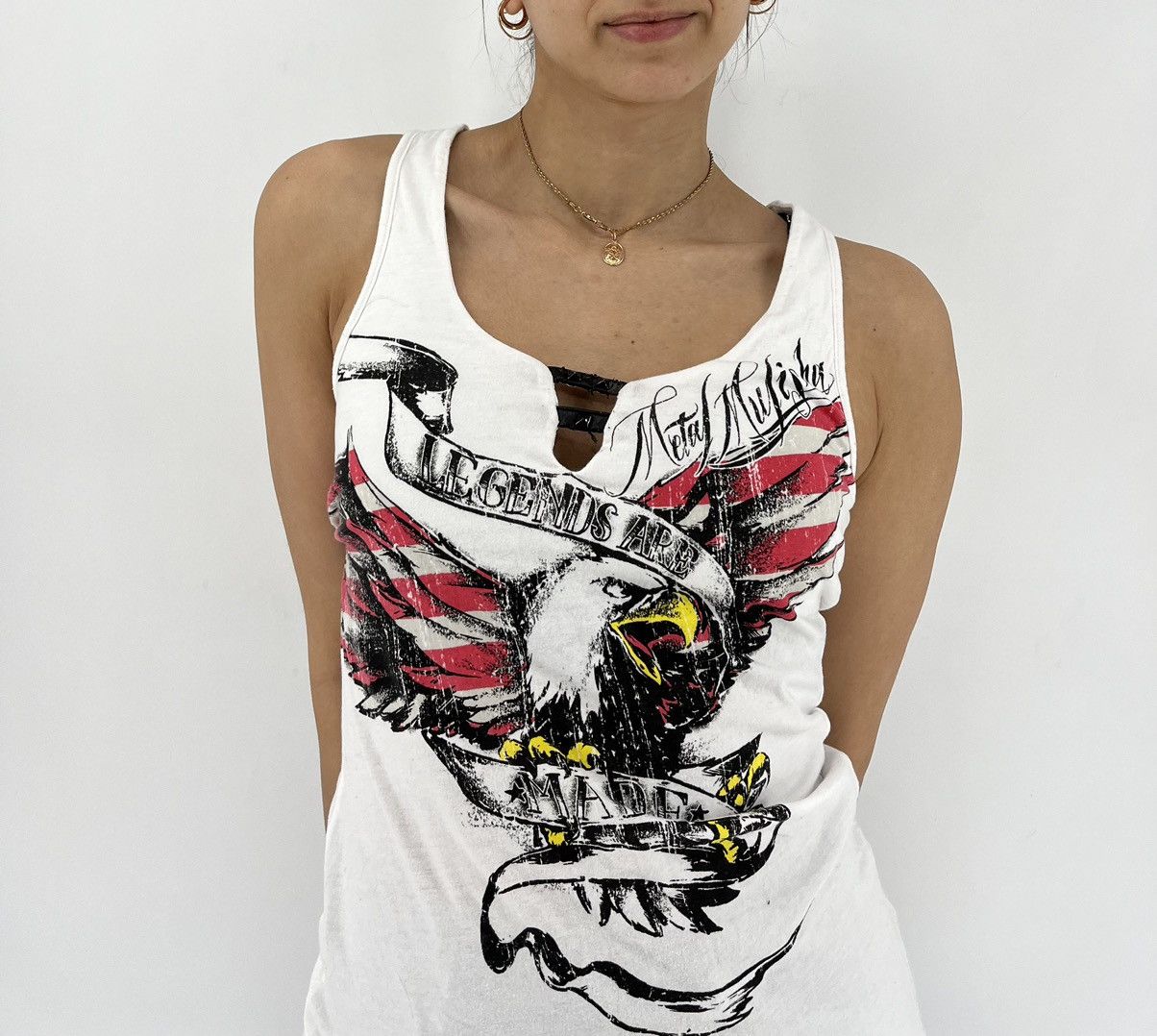 Band Tees × Metal Mulisha × Vintage Metal Mulisha Legends Are Made Graphic Ladies Tank Top S Size S / US 4 / IT 40 - 1 Thumbnail