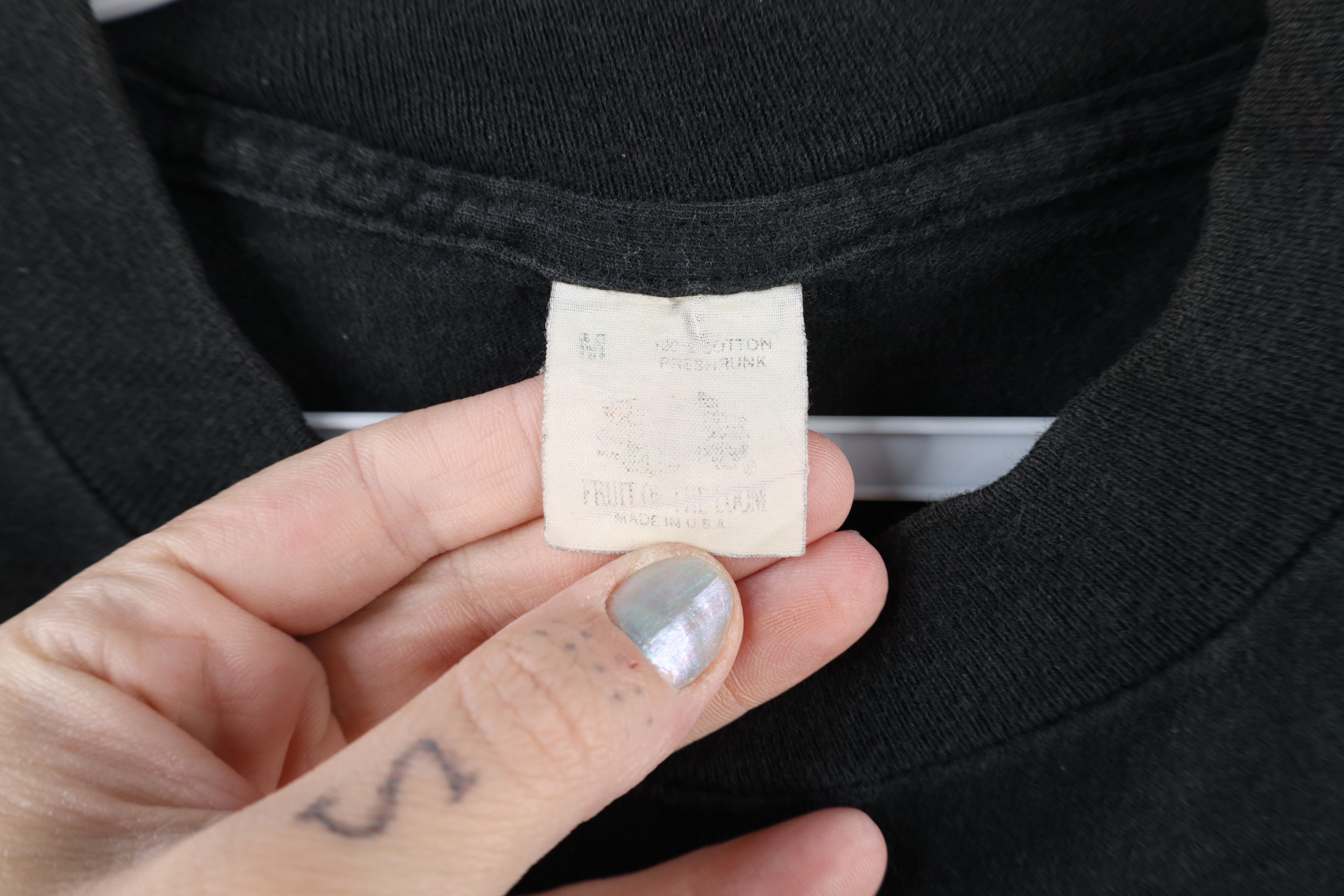 Vintage Vintage 90s Streetwear Blank Pocket T-Shirt Black Cotton USA Size US M / EU 48-50 / 2 - 6 Thumbnail