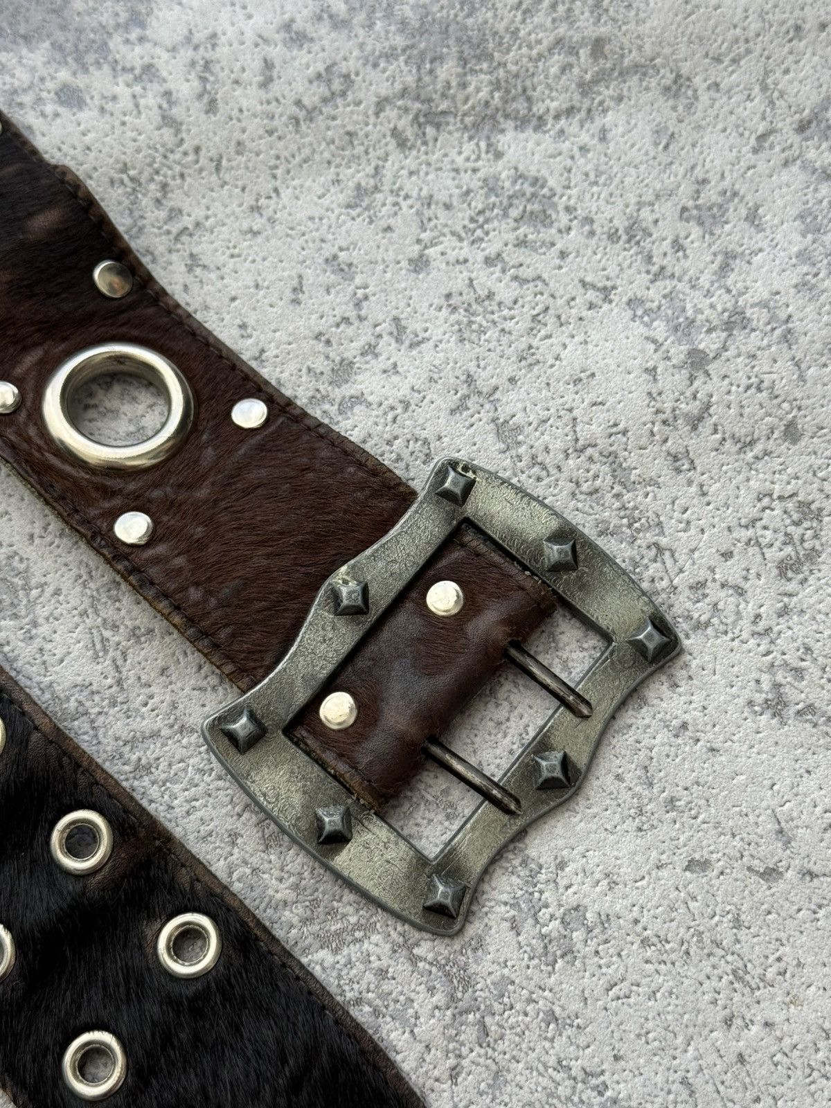 Designer Vintage COW Leather Y2K Belt Size ONE SIZE - 3 Thumbnail