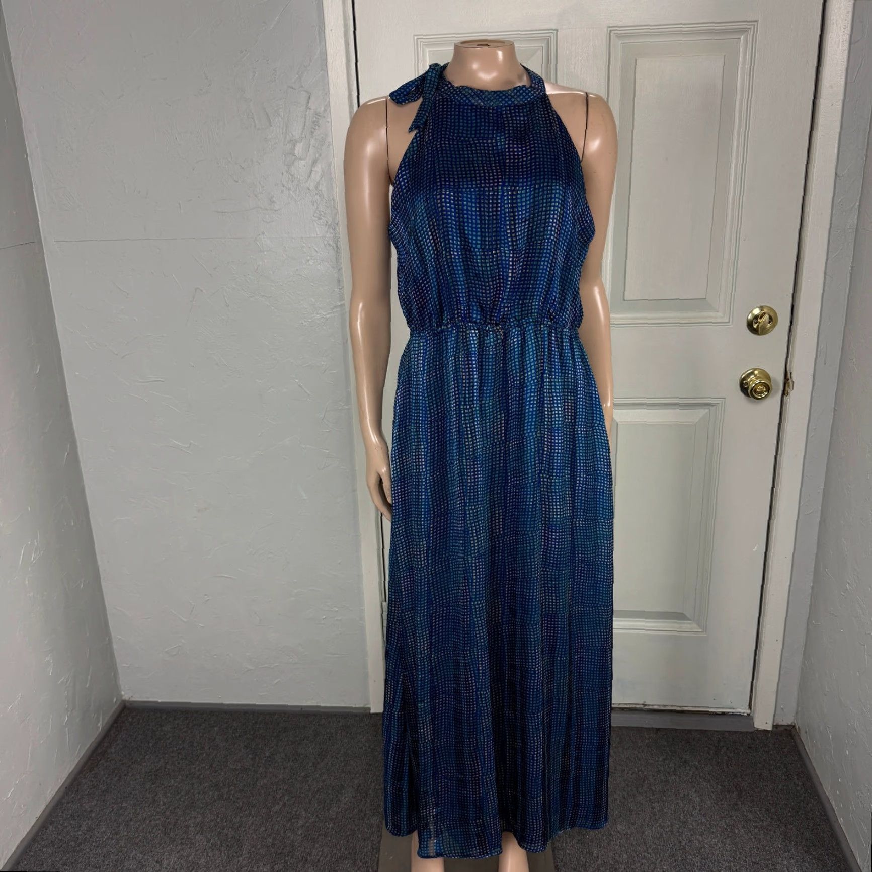 Banana Republic Banana Republic Dress Maxi Tie Polyester Women S Small Long Blue Party Cocktail 90s? Size S / US 4 / IT 40 - 2 Thumbnail