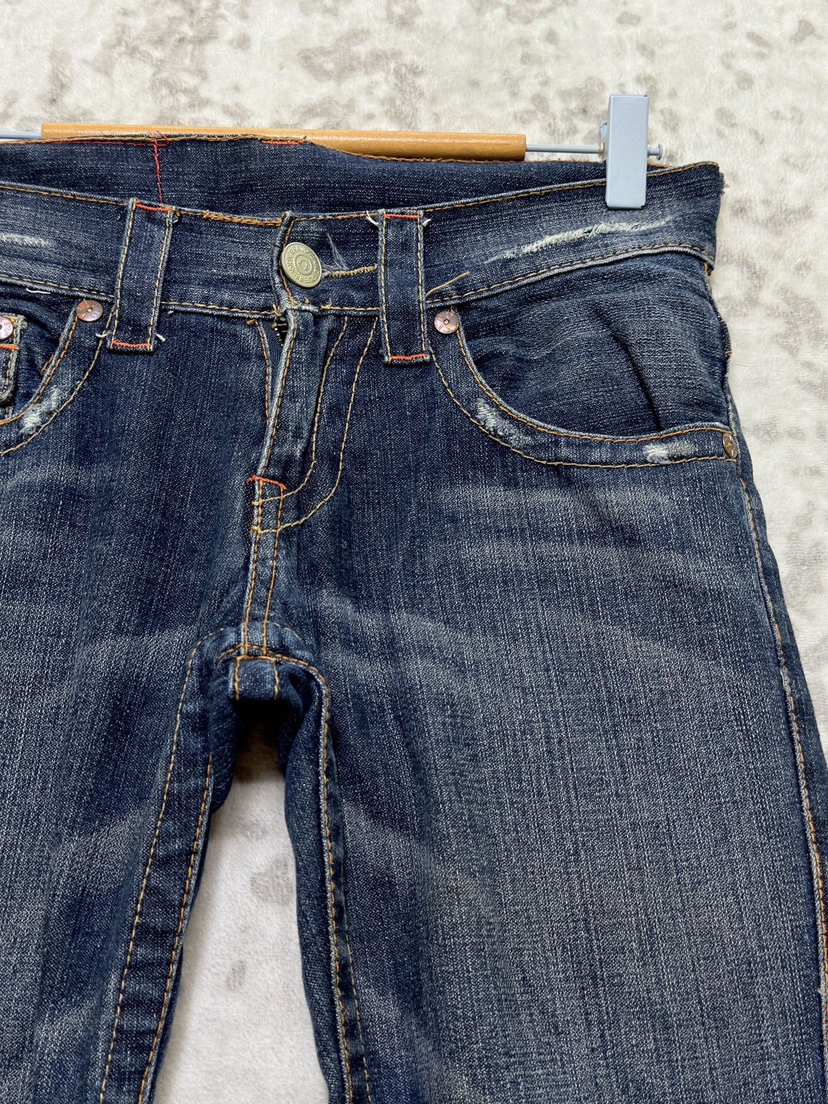 True Religion Flared TRUE RELIGION Distressed Low Rise Bootcut Denim Size US 29 - 5 Thumbnail