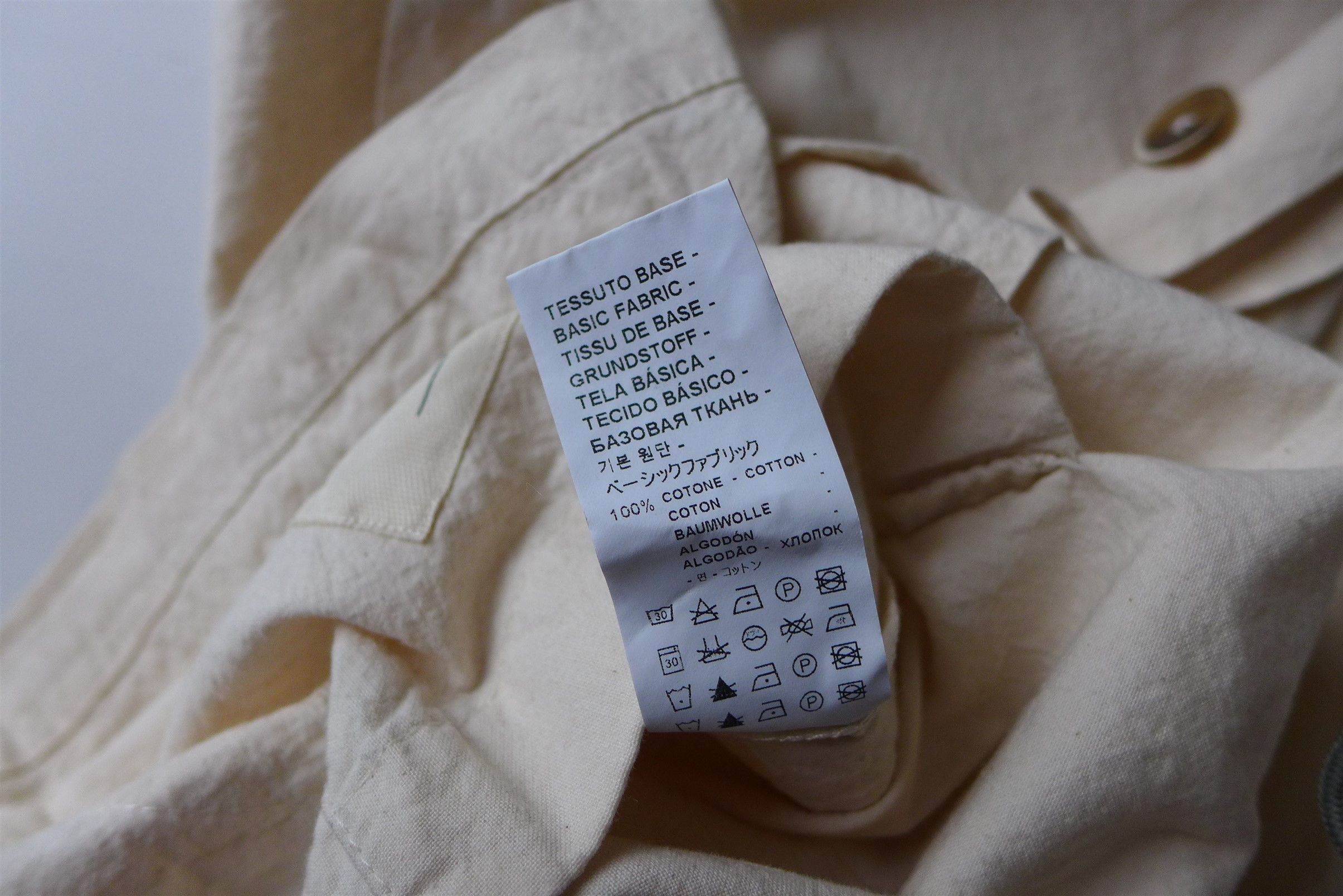 Barena Barena Oversized Stae Garzoto Overshirt - Ecru Cotton Size US XL / EU 56 / 4 - 20 Thumbnail