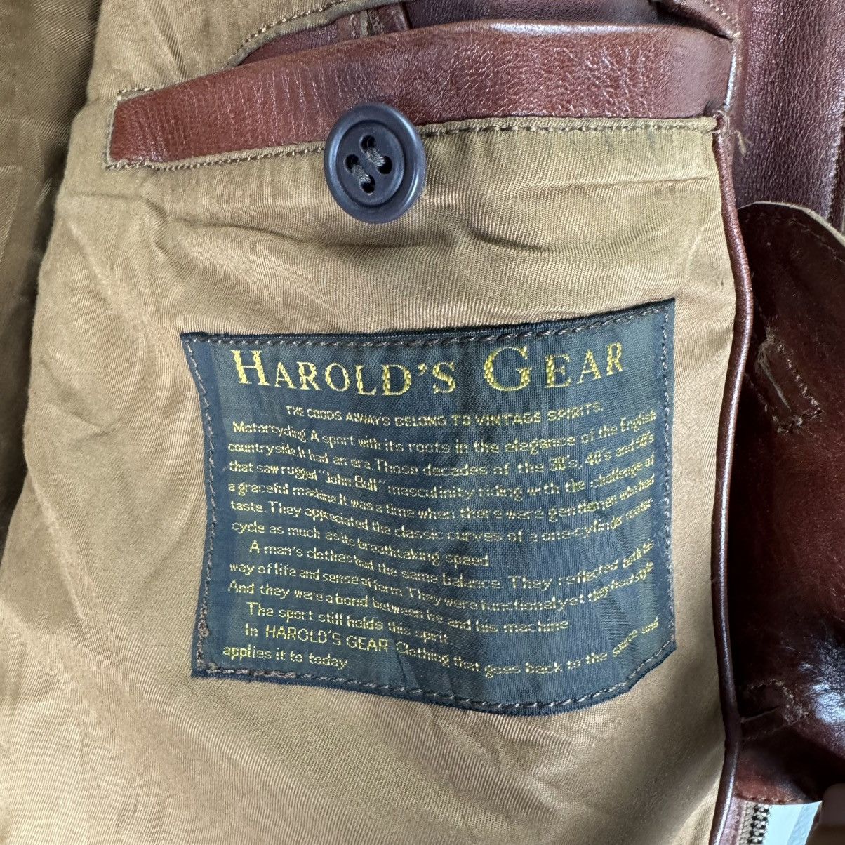 Genuine Leather ☀️HAROLD’S GEAR HORSEHIDE BIKERS LEATHER JACKET Size US L / EU 52-54 / 3 - 8 Thumbnail