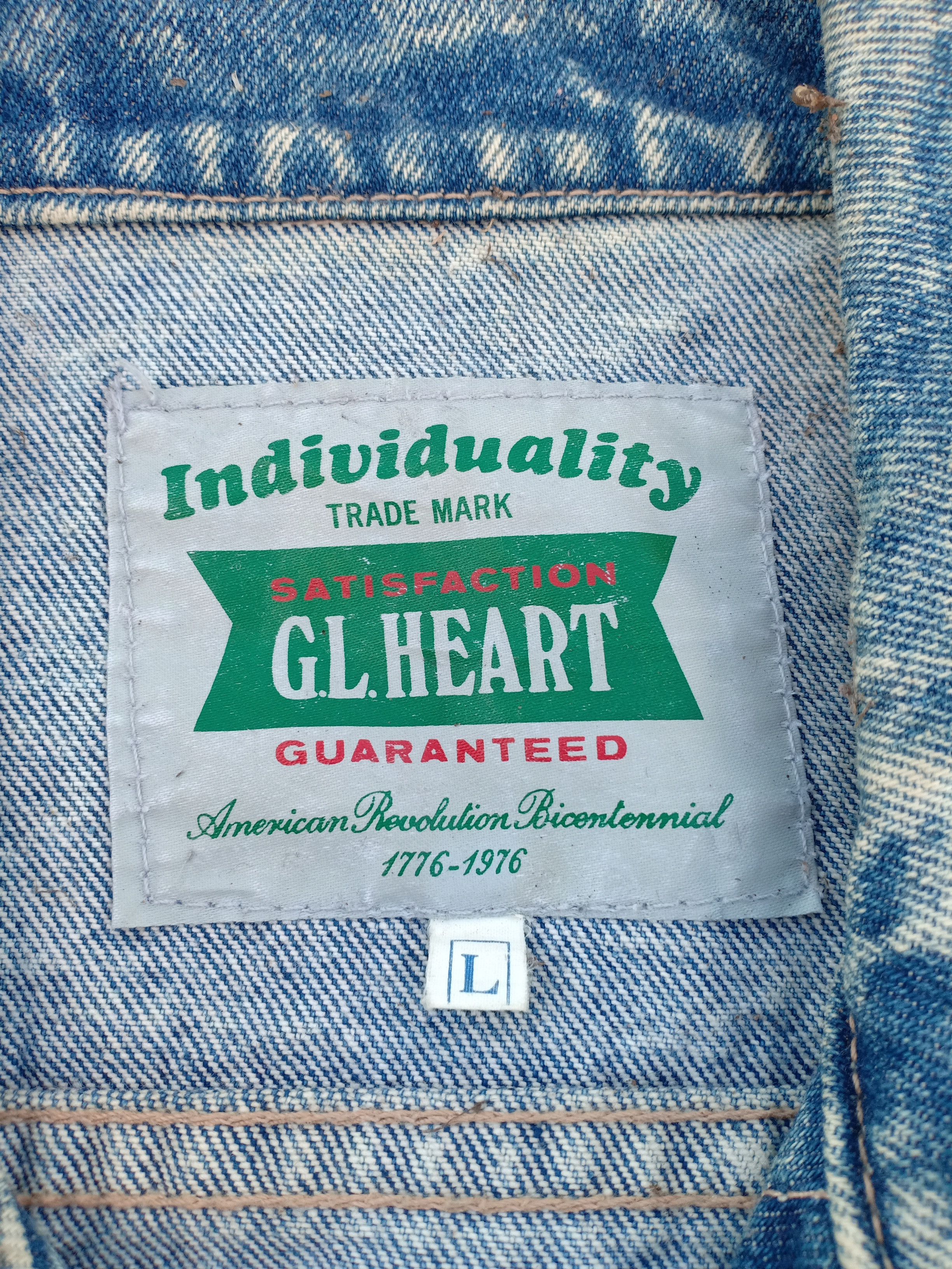 Vintage G.L HEART acid wash jacket Size US L / EU 52-54 / 3 - 6 Thumbnail