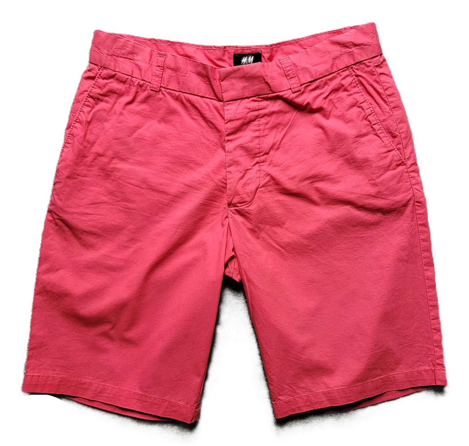 H&M H&M Men 28x9.5 Salmon Button Fly Chino Shorts Summer Cotton Size US 28 / EU 44 - 1 Thumbnail