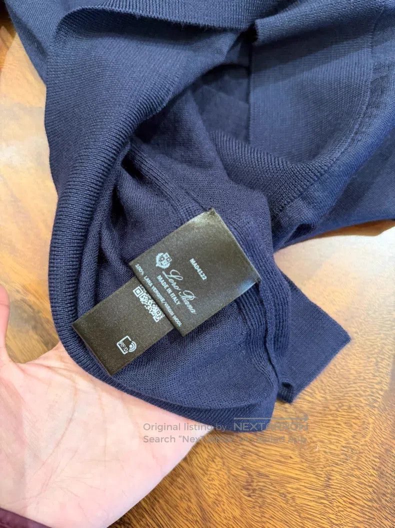 Loro Piana Loro Piana Navy Blue Wool Crew Neck Sweater Size XS / US 0-2 / IT 36-38 - 6 Thumbnail