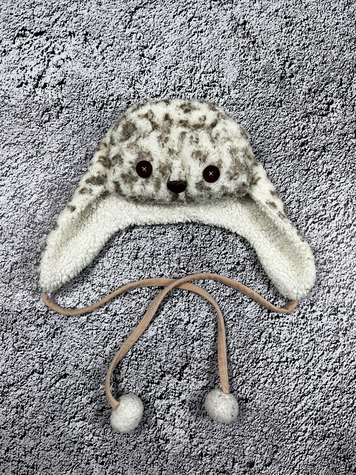 Vintage Y2K Ushanka Hat Trapper Hat Cute Winter animal face Size ONE SIZE - 1 Thumbnail