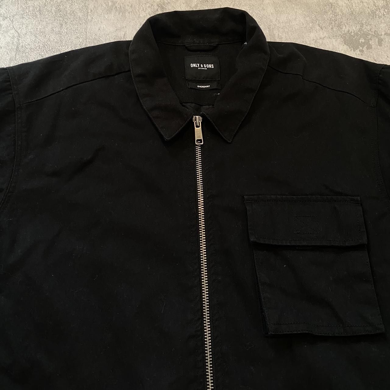 ONLY & SONS Black cotton bomber jacket Coach Multi Pocket Utility Size US M / EU 48-50 / 2 - 2 Thumbnail