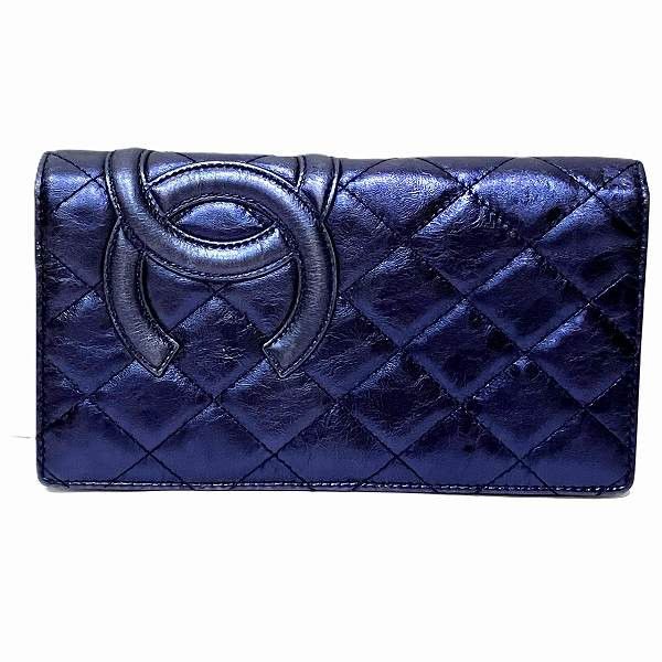 Chanel Chanel Chanel Cambon Line Leather Bifold Wallet A26717 Leather Long Wallet A26717 in Good Condition Size ONE SIZE - 1 Thumbnail