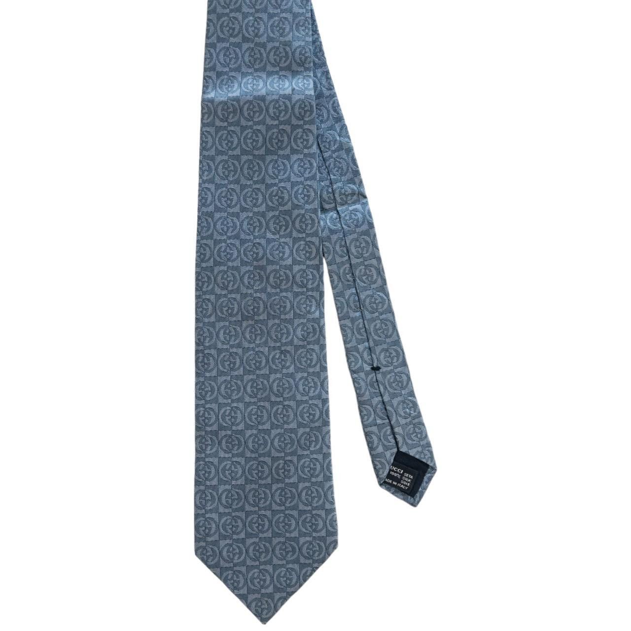 Gucci Vintage Gucci Monogram Silk Tie Size ONE SIZE - 1 Thumbnail