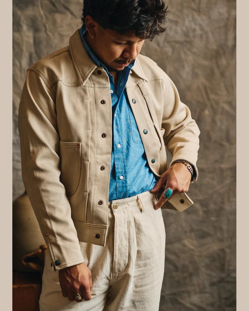WYTHE 💚 Wythe Bedford Cord Ranch Jacket Off White USA Medium NEW Size US M / EU 48-50 / 2 - 2 Thumbnail