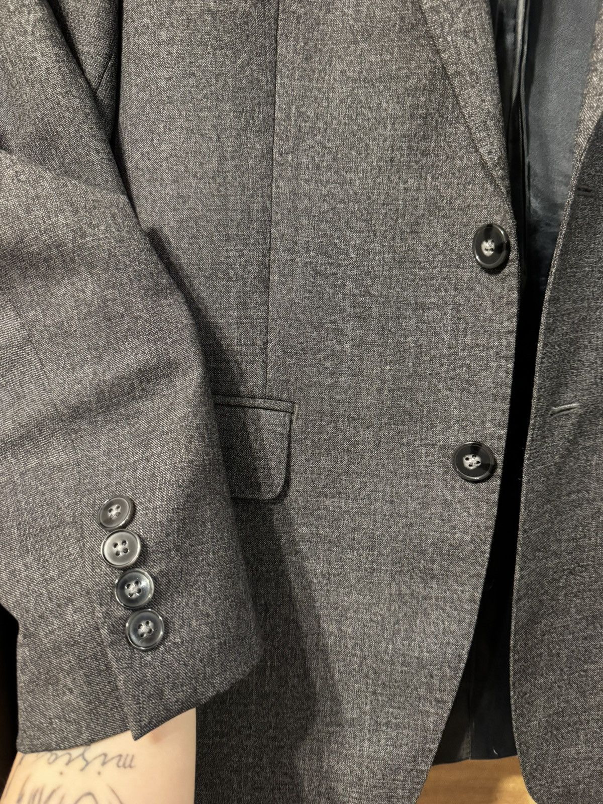 Calvin Klein Calvin Klein Grey Extreme Slim Fit Blazer Size 38R - 2 Thumbnail