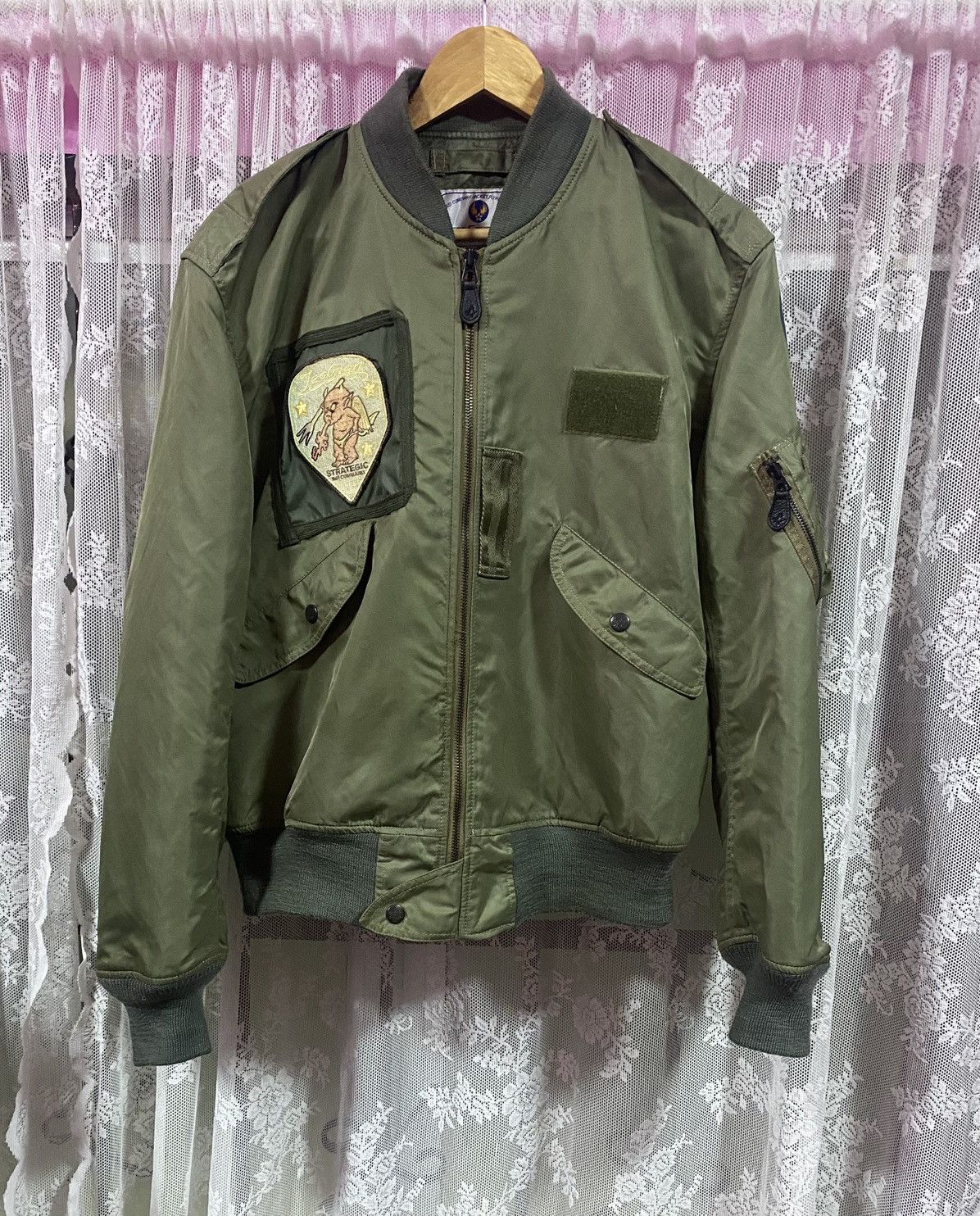 Tedman × Vintage Vintage Ted Company USAF Bomber Jacket Olive Green Size US M / EU 48-50 / 2 - 2 Thumbnail