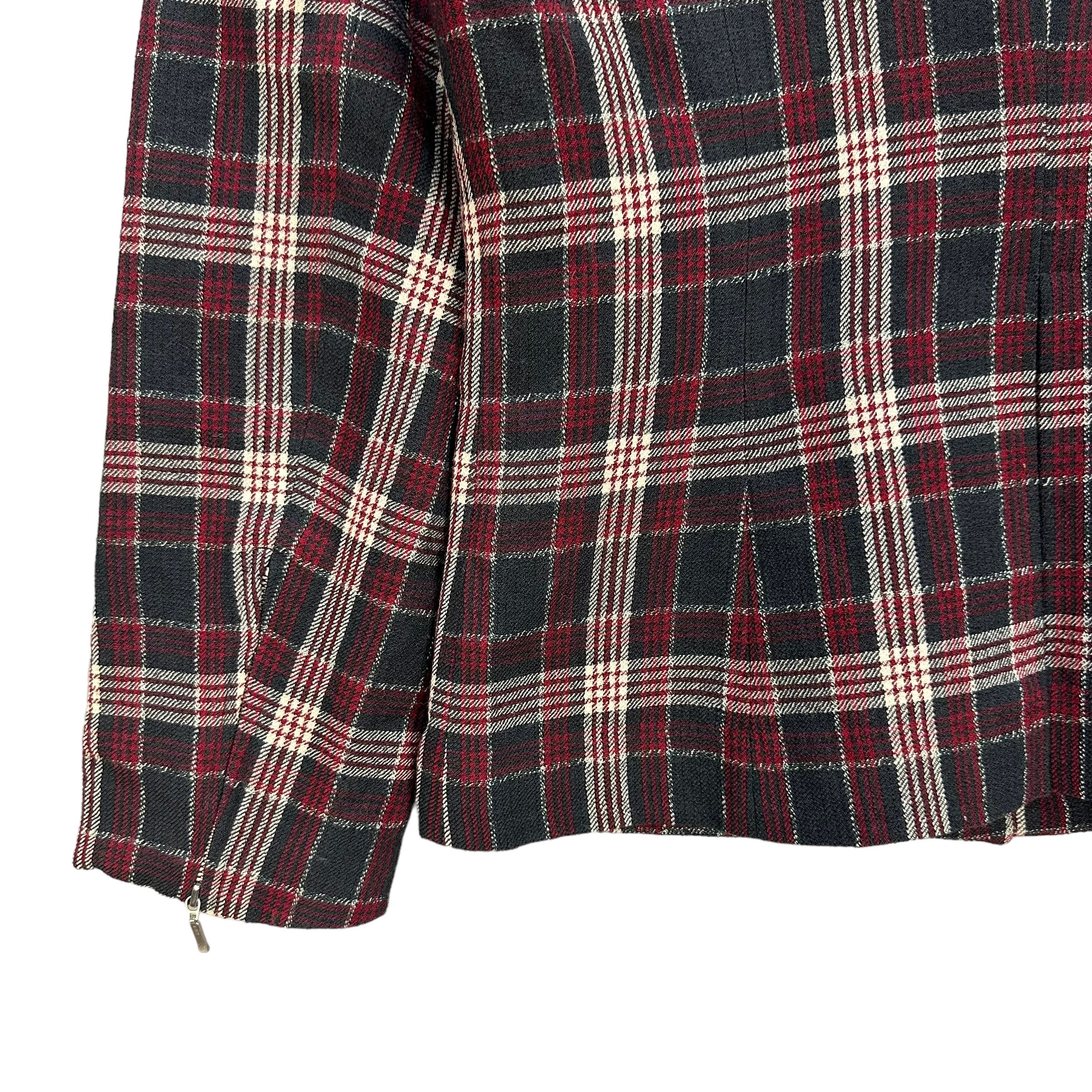 Cacharel CACHAREL TARTAN ASYMMETRICAL JACKET #7837-181 Size S / US 4 / IT 40 - 13 Thumbnail