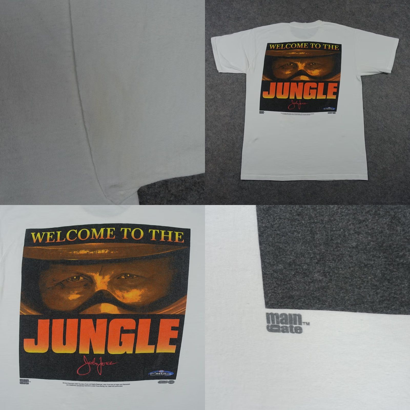 Gildan VINTAGE John Force Shirt Mens Large White Funny Car King Jungle Lion NHRA 2003 Size US L / EU 52-54 / 3 - 8 Thumbnail