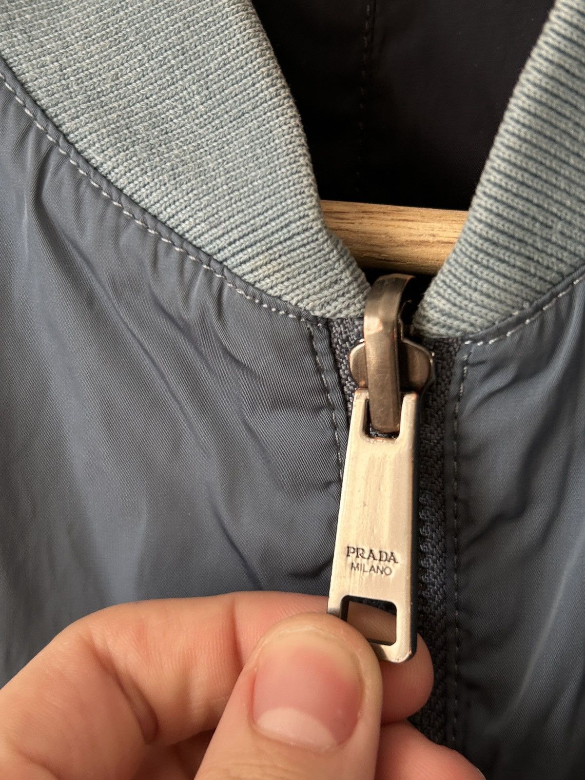 Prada Prada reversible nylon bomber blue navy new collection Size US S / EU 44-46 / 1 - 3 Thumbnail