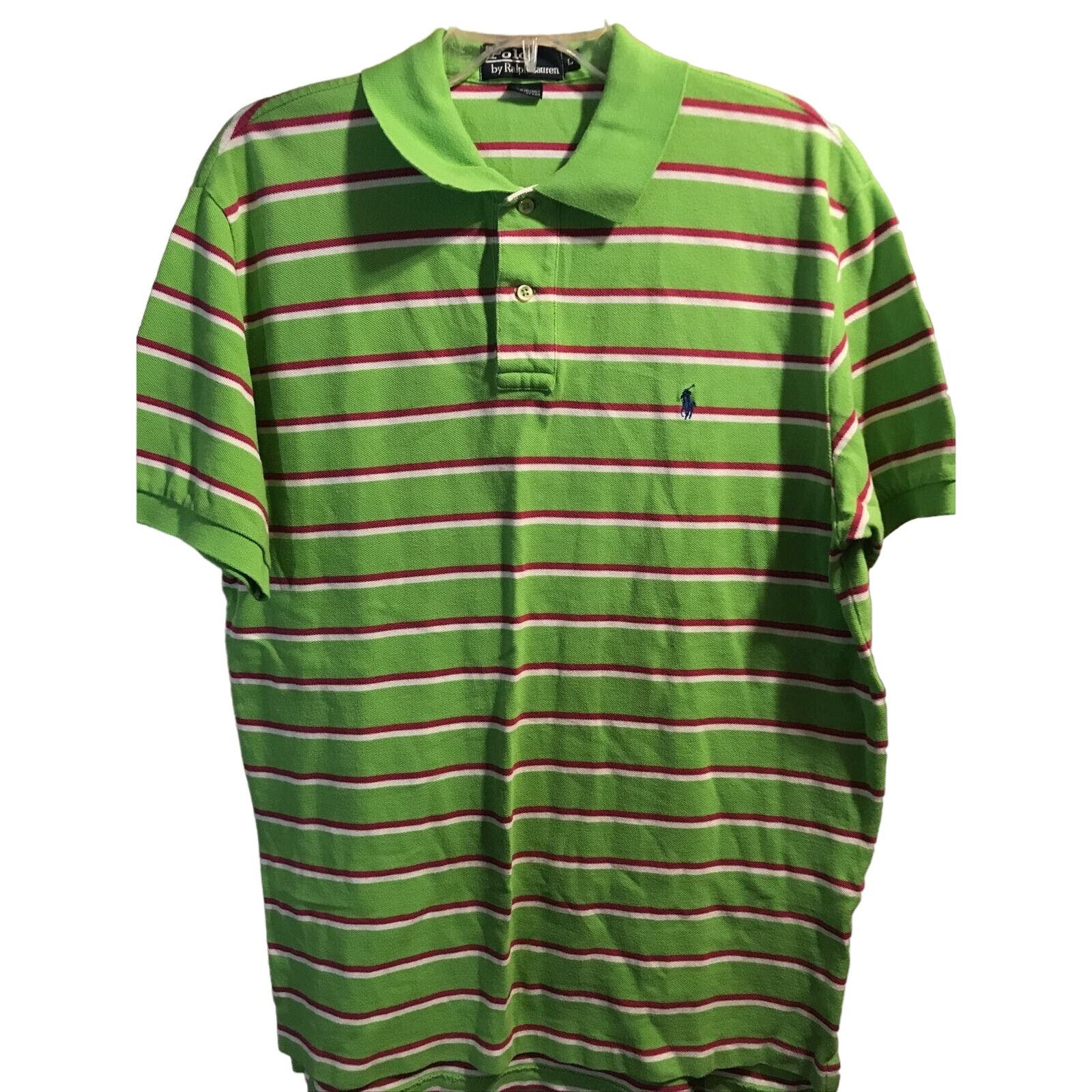 Polo Ralph Lauren Ralph Lauren Polo Men L Green SS 1/4 Button Cotton Shirt Size US L / EU 52-54 / 3 - 1 Thumbnail