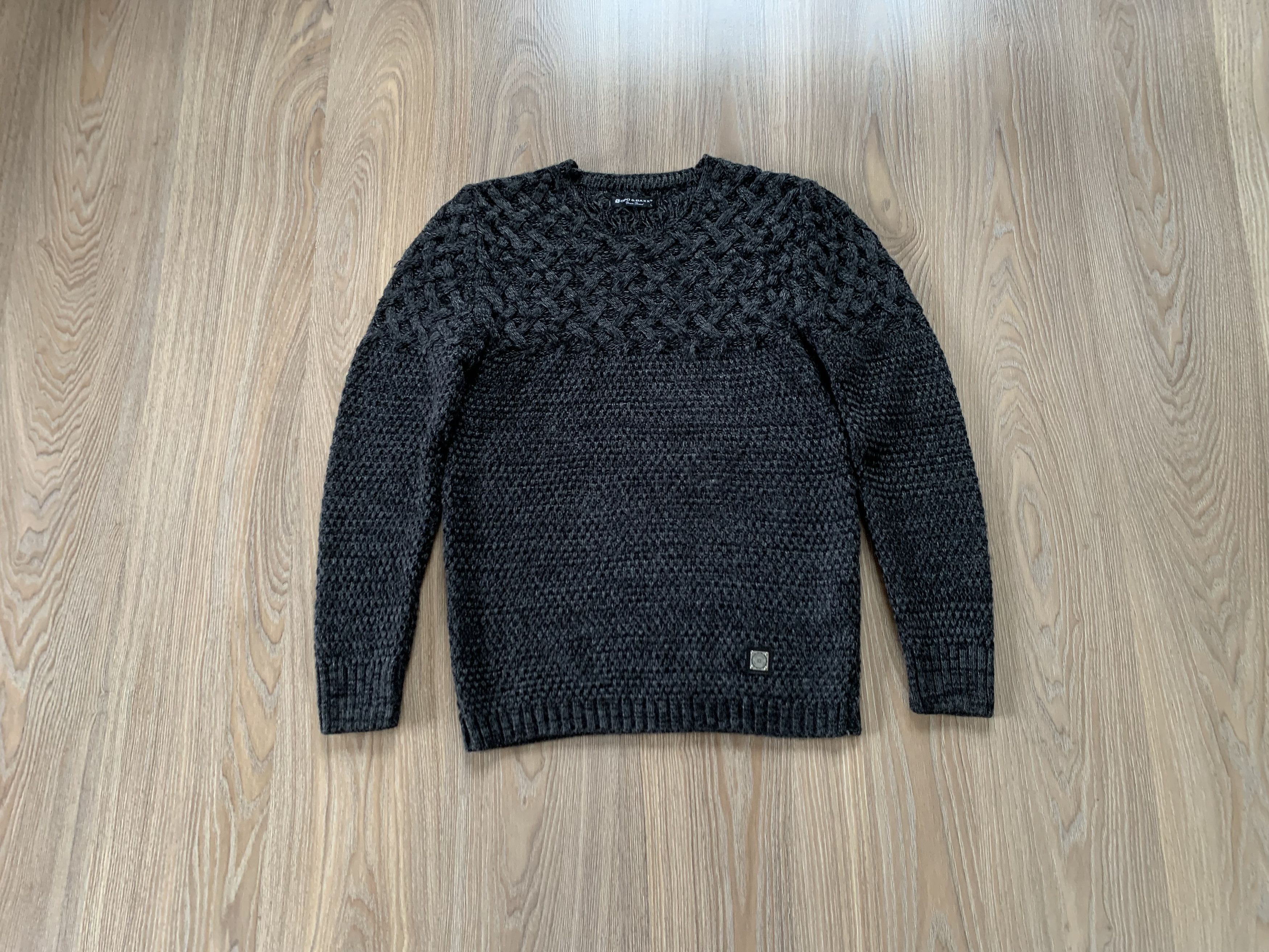 Japanese Brand Cipo & Baxx Knit Wool Gray Sweater Size US L / EU 52-54 / 3 - 9 Thumbnail