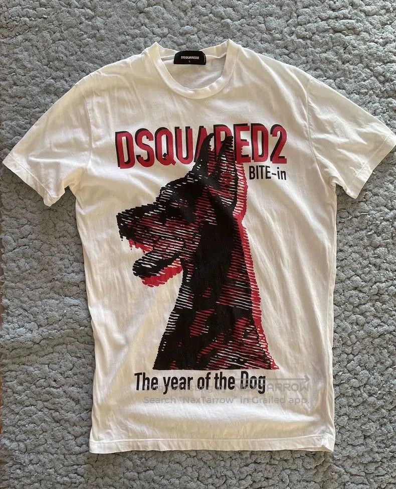 Dsquared2 DSquared2 White Doberman Graphic T. Size US L / EU 52-54 / 3 - 1 Thumbnail