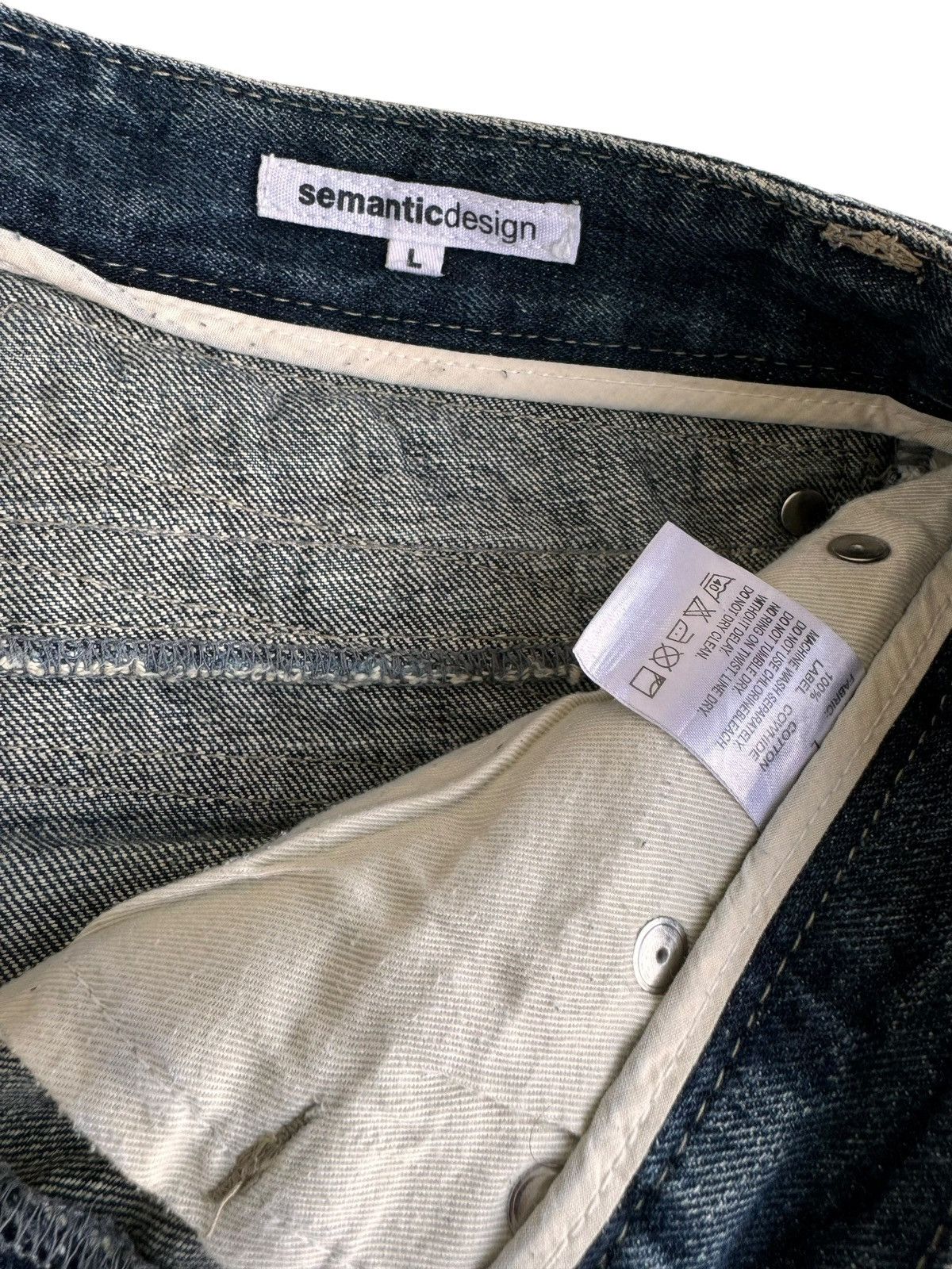 semanticdesign ⚡️⚡️Vintage Semantic Design Distressed Super Flare Jeans Size US 33 - 15 Thumbnail