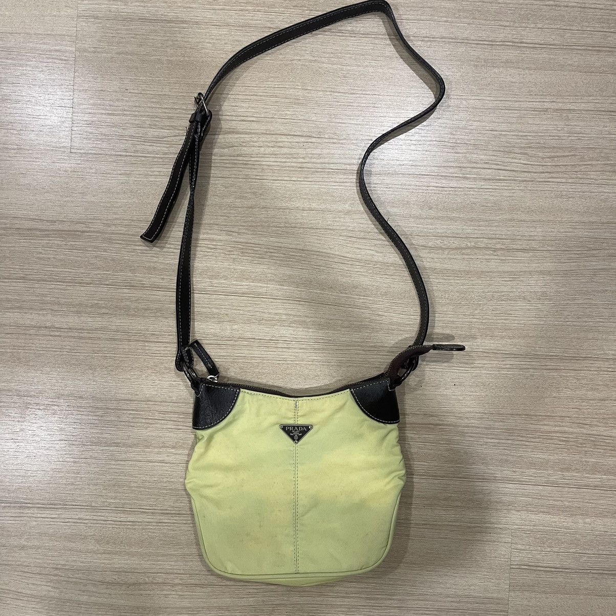 image of Prada Neon Nylon Tessuto Sling Crossbody Bag, Men's