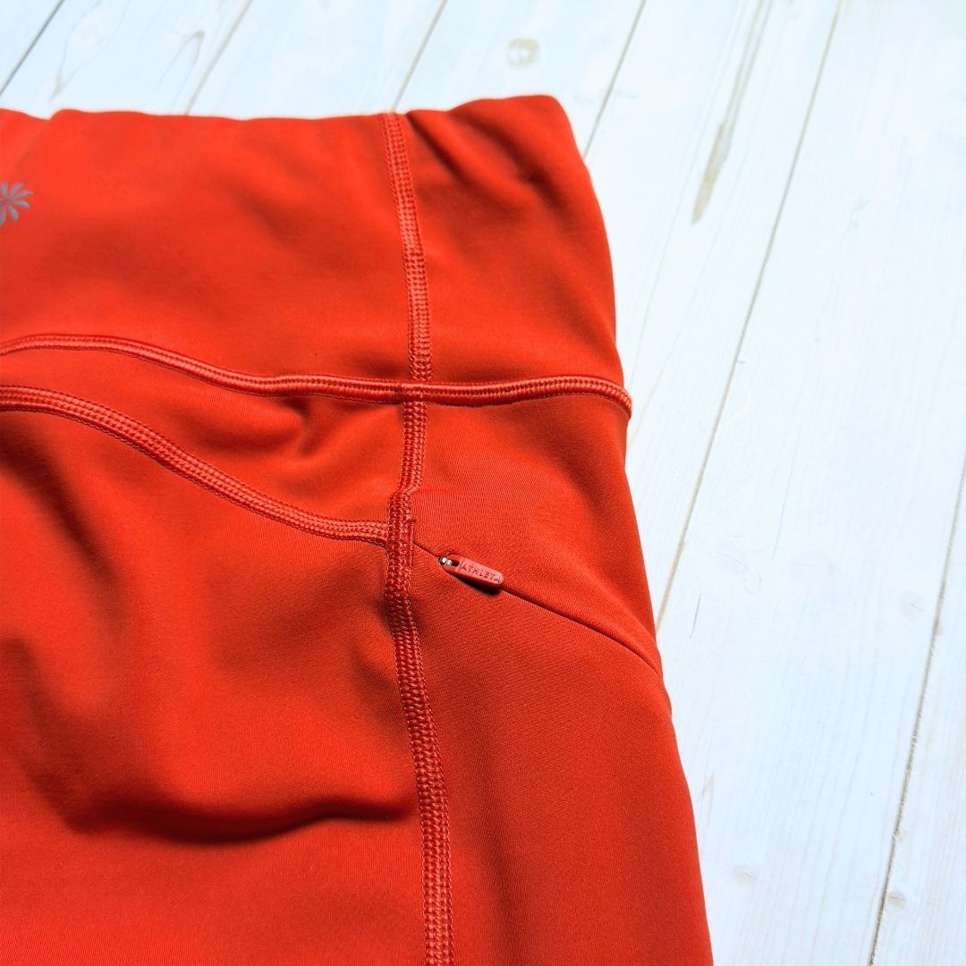Athleta Athleta Contender Laser Cut Tights Neon Orange Small Legging Size 26" / US 2 / IT 38 - 5 Thumbnail