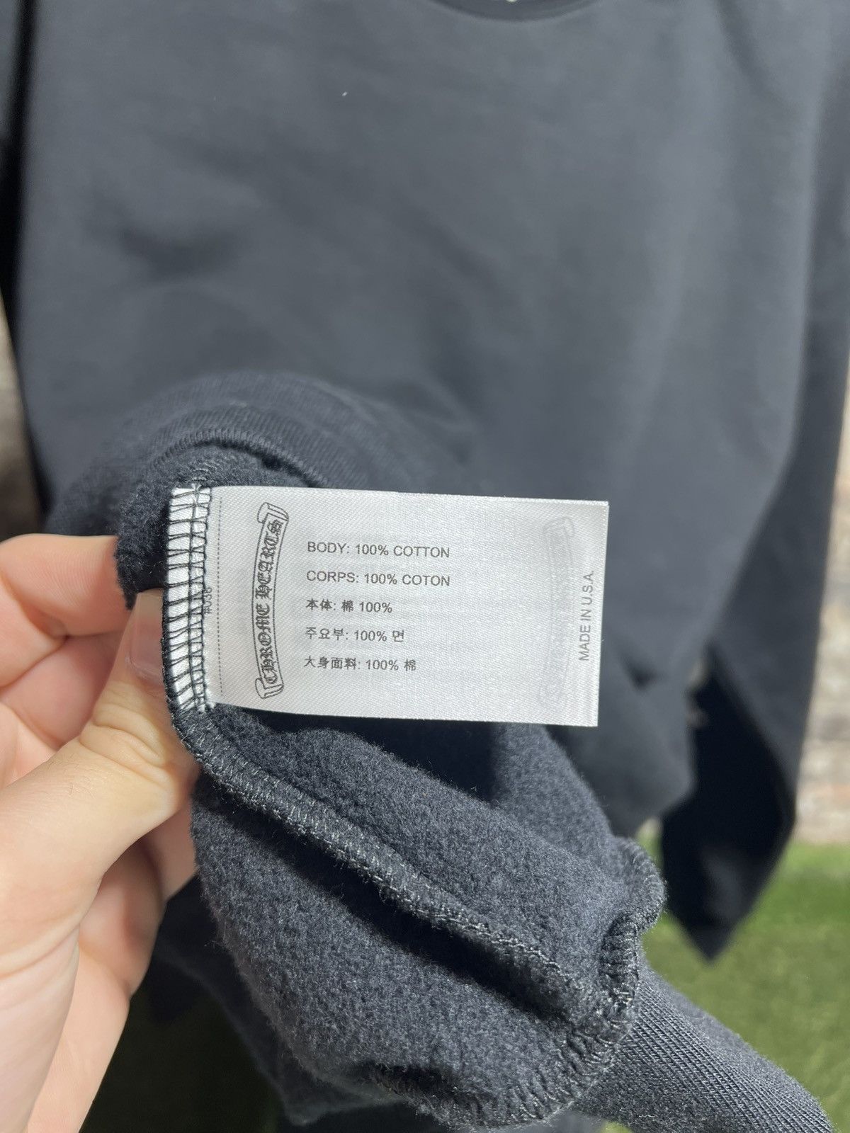 Chrome Hearts Chrome Hearts Neck Script Black Crewneck Size US M / EU 48-50 / 2 - 6 Thumbnail