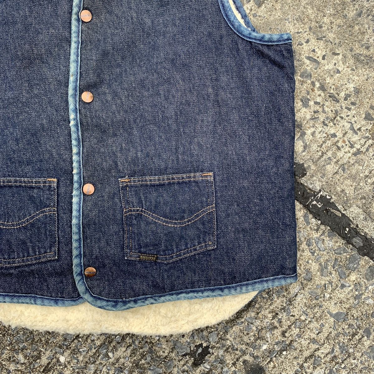 Sears × Vintage Roebuck’s by Sears USA 70s Denim Vest Size US L / EU 52-54 / 3 - 3 Thumbnail