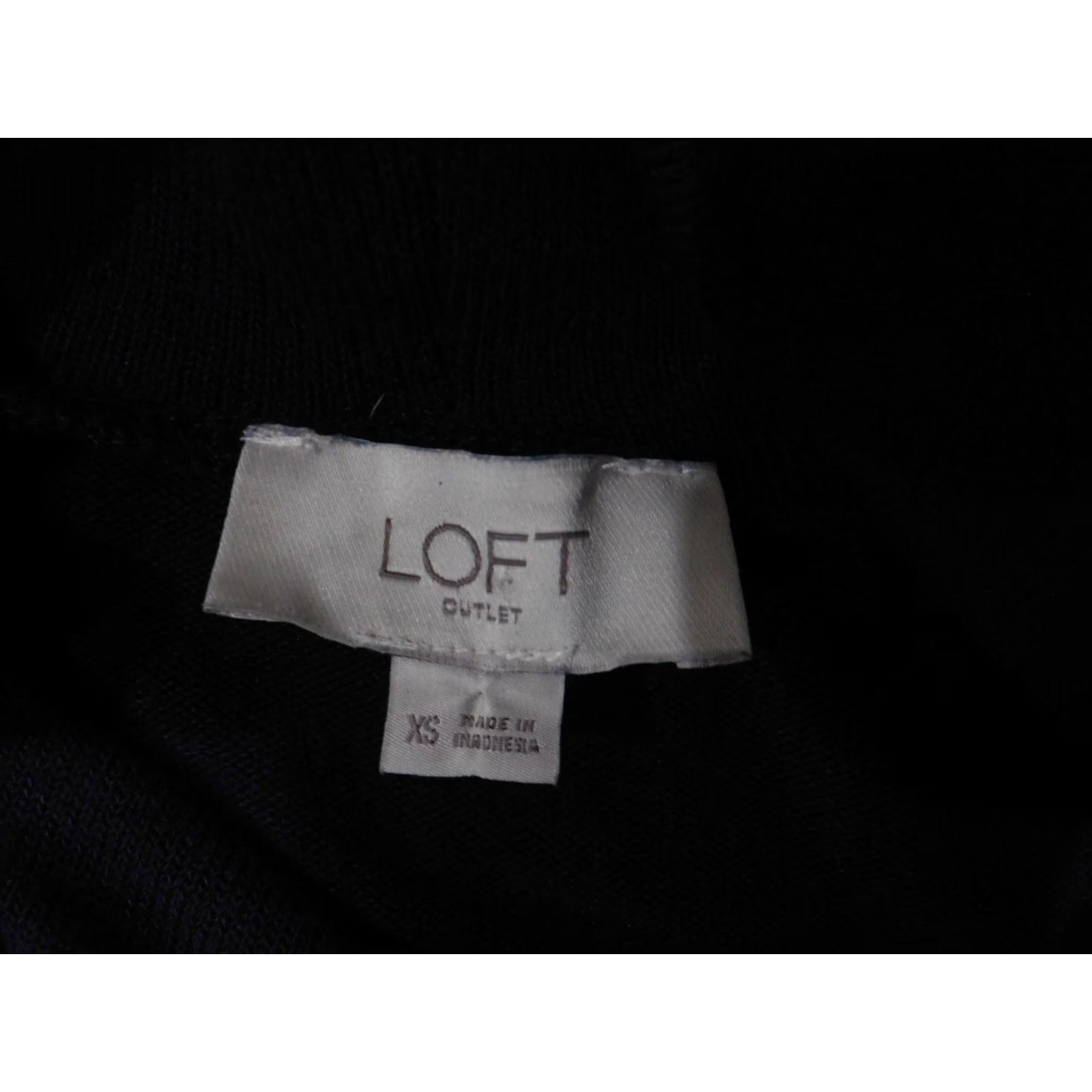 Loft LOFT Outlet Sweater Womens XS Navy Cowl Neck Long Sleeve Rayon Blend Pullover Size XS / US 0-2 / IT 36-38 - 6 Thumbnail