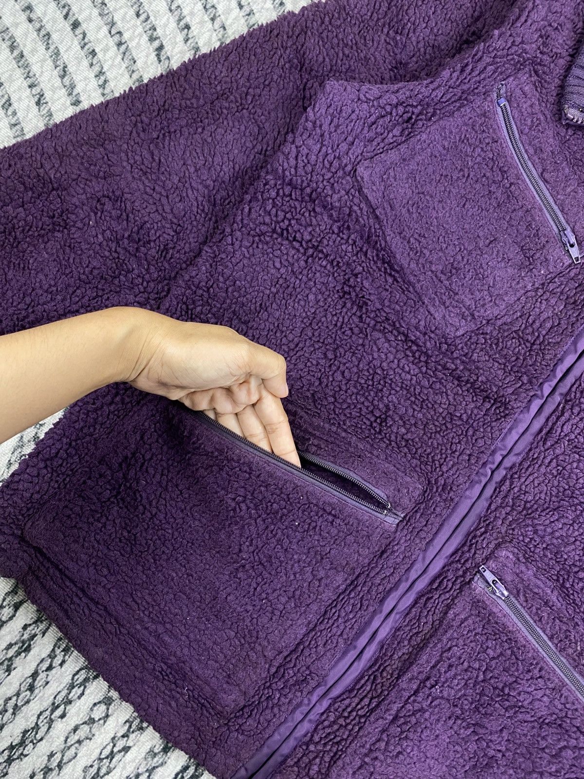 Fat Tokyo FAT TOKYO Skinny Fleece Purple Zipper Jacket Size US M / EU 48-50 / 2 - 7 Thumbnail