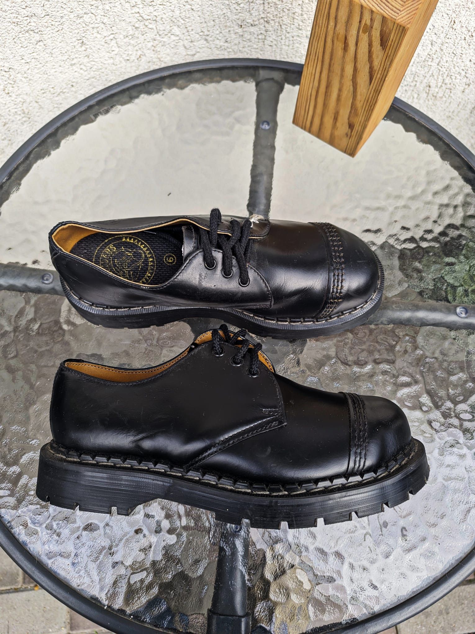 Hysteric Glamour × Seditionaries metal front heavy punk rock vintage leather chunky shoes Size US 6.5 / EU 39-40 - 1 Thumbnail