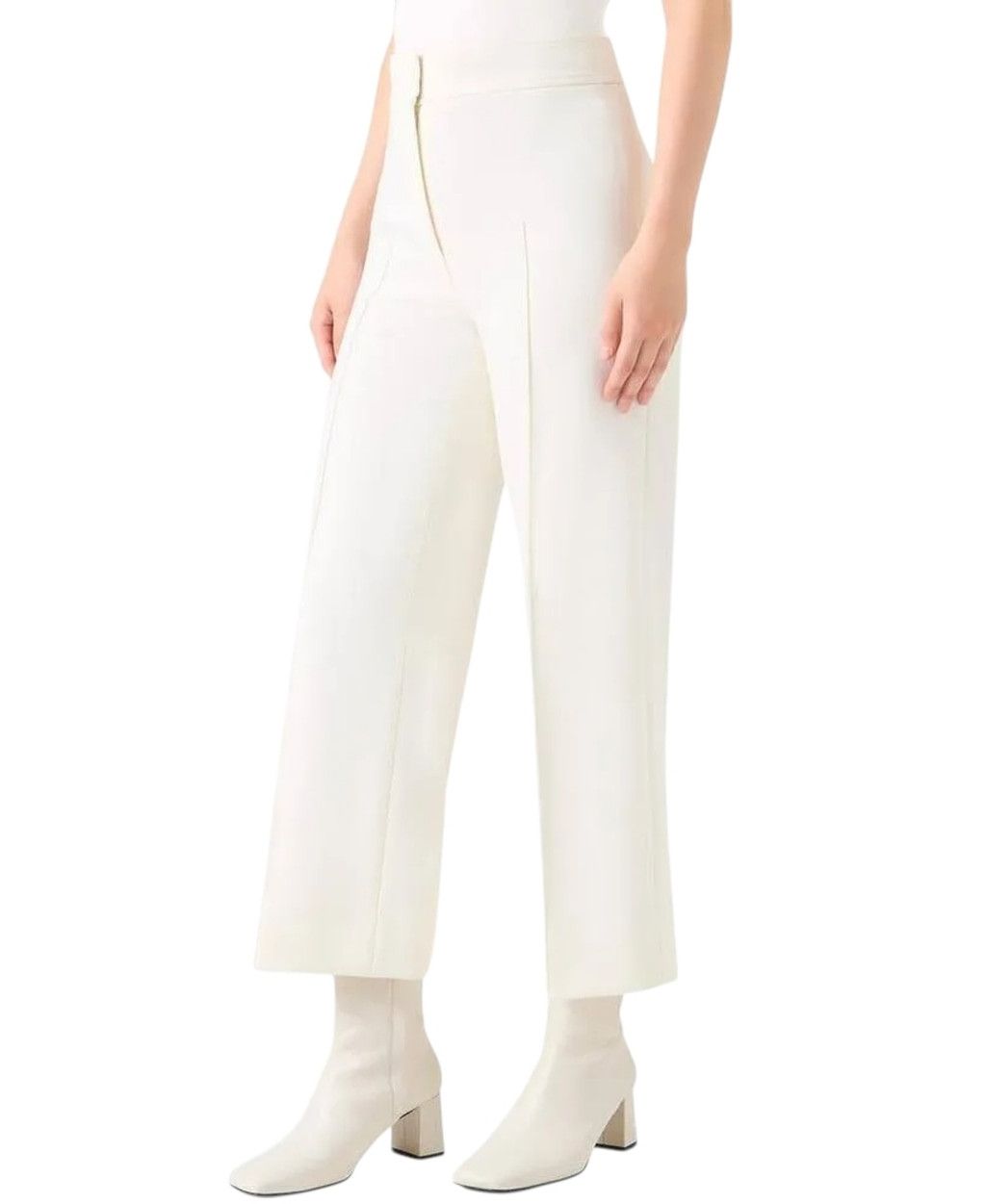 Akris Akris Punto NWT Chieko Cream Kick Flare Crop Trousers Size Size 32" / US 10 / IT 46 - 1 Thumbnail