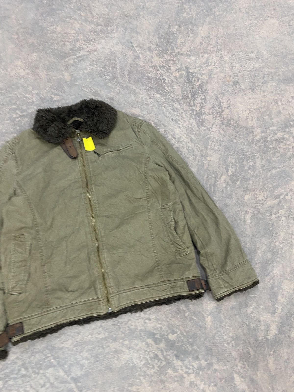 Vintage SMITH’S DETROIT FLEECE LEATHER STRAP JACKET ZIPPER WINTER Size US M / EU 48-50 / 2 - 4 Thumbnail