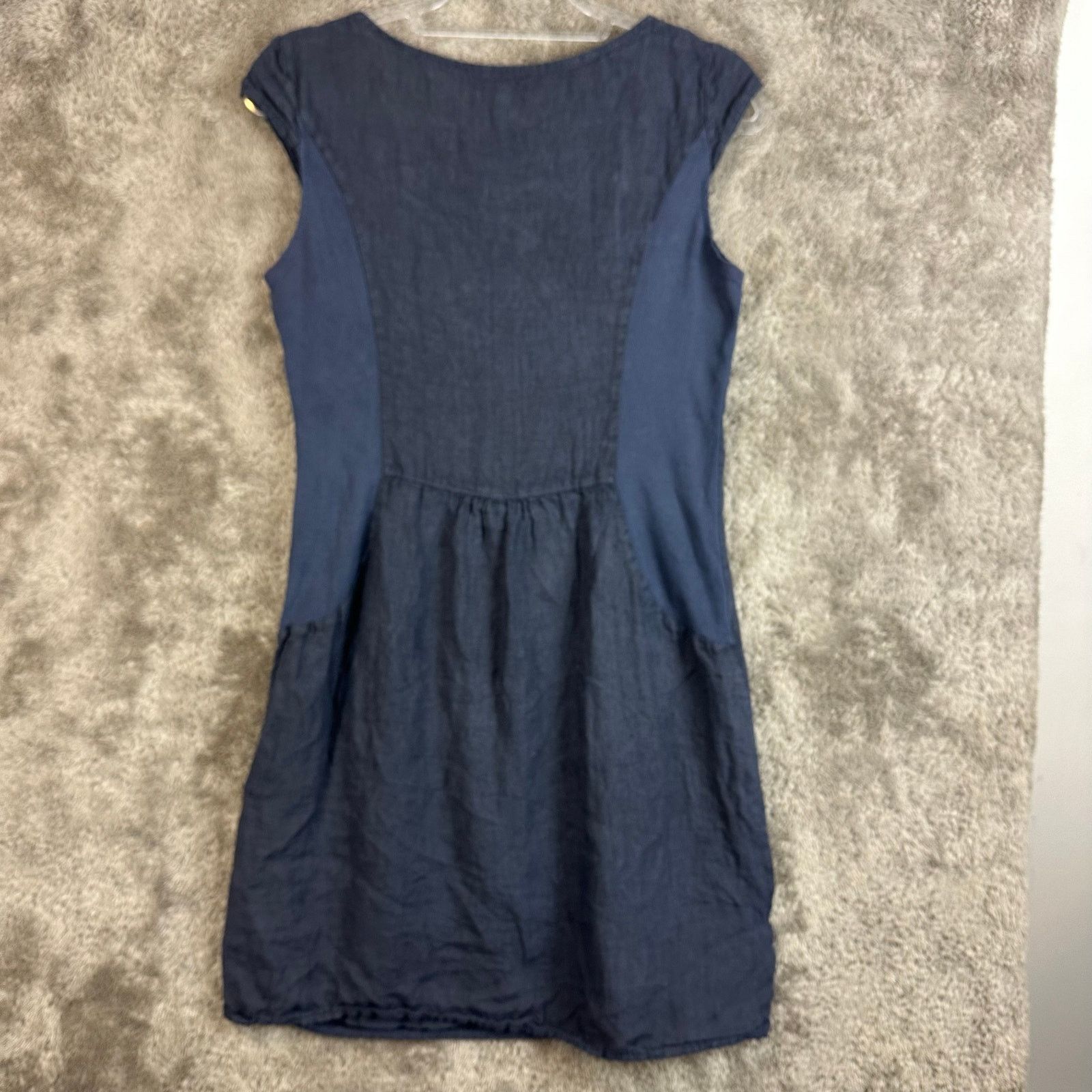 Other Lina Tomei Linen Shift Sheath Mini Dress S Embroider Lace Size S / US 4 / IT 40 - 2 Thumbnail