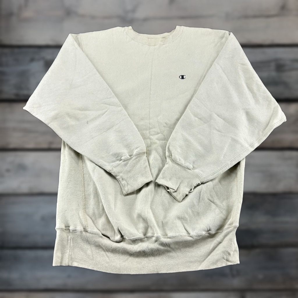 Champion VINTAGE Champion Sweatshirt Mens 2XL Beige Pullover Reverse Weave Earth Tone 90s Size US XXL / EU 58 / 5 - 1 Thumbnail