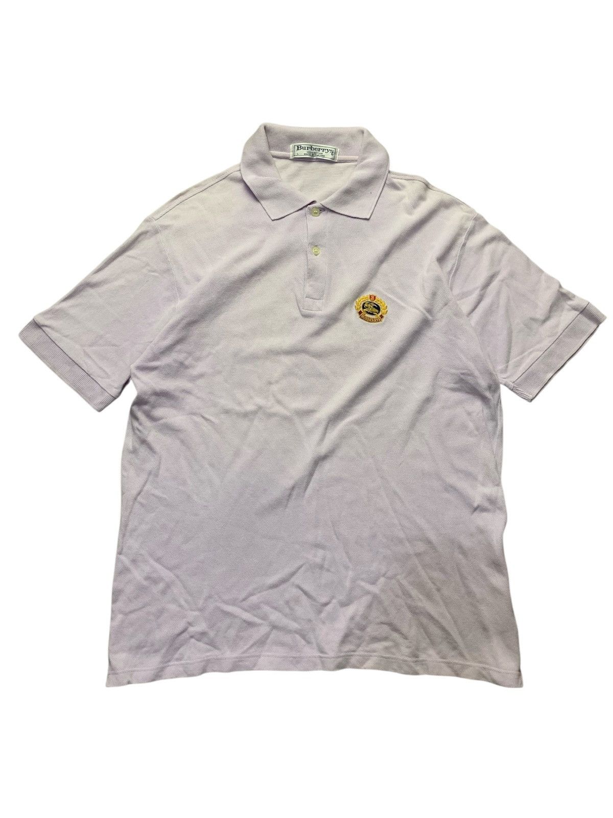 Burberry 🐍 Vintage Burberrys - Polo Shirt Size US L / EU 52-54 / 3 - 1 Thumbnail
