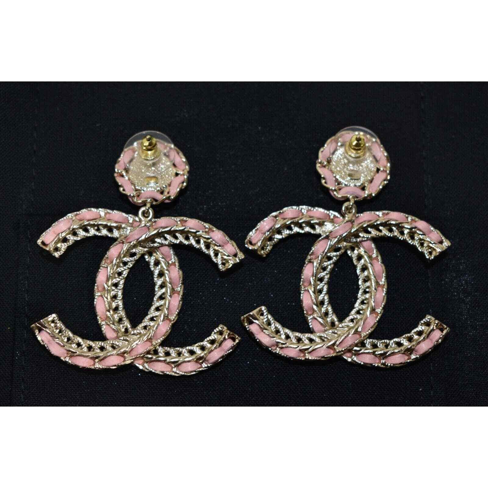 Chanel Chanel Leather Gold Chain Dangle Drop Statement Earrings Size ONE SIZE - 10 Thumbnail