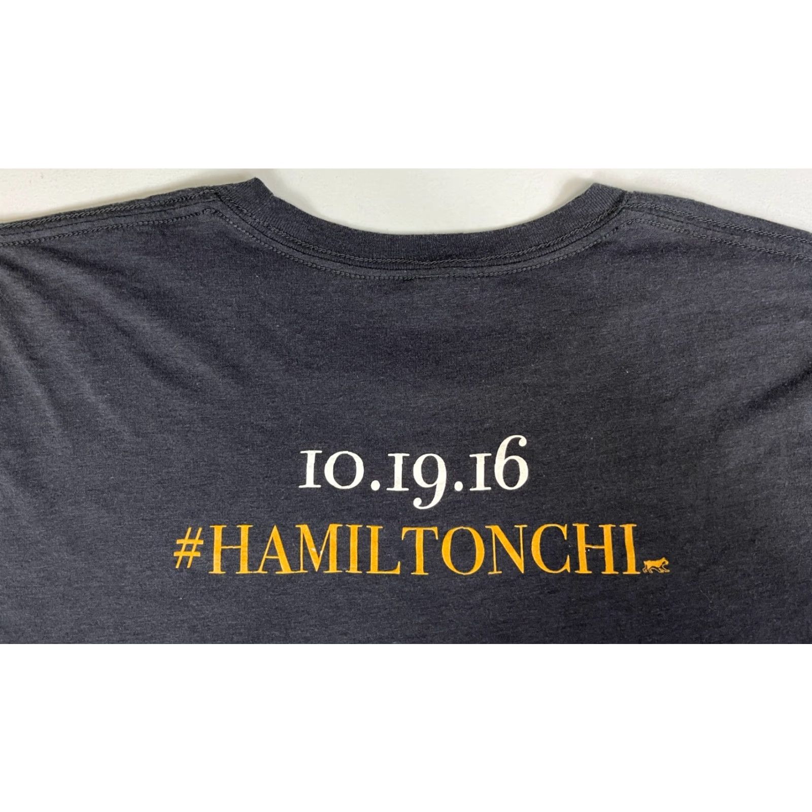 Vintage 2016 One More Time Hamilton Musical T-Shirt Double-Sided Sz L Unisex Adults Dark Gray Canvas Shirt L Men's Girls? Size US L / EU 52-54 / 3 - 3 Thumbnail