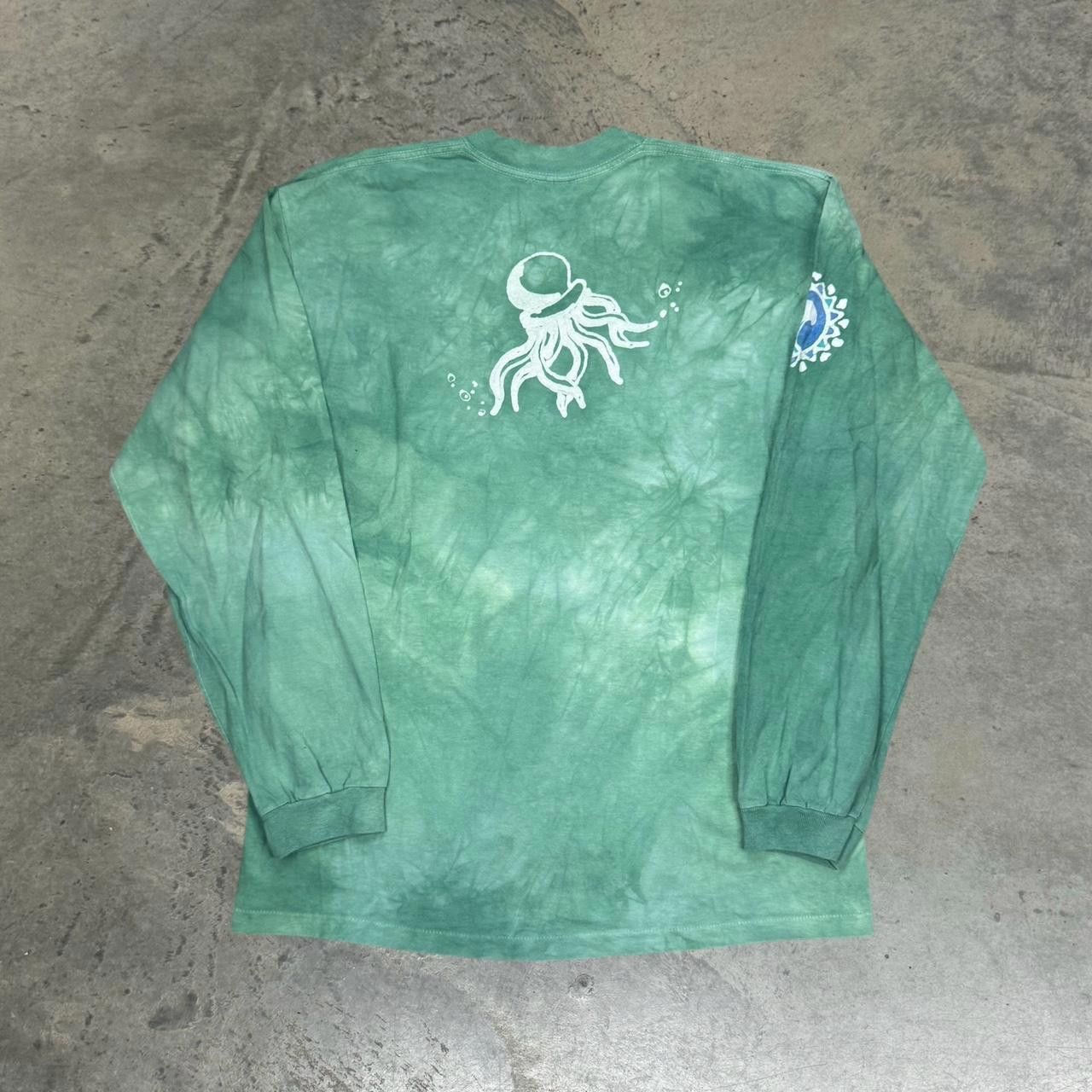 Anvil × Vintage Vintage 90s Liquid Blue Tie-Dye Whale Long Sleeve T-Shirt Size US L / EU 52-54 / 3 - 4 Thumbnail