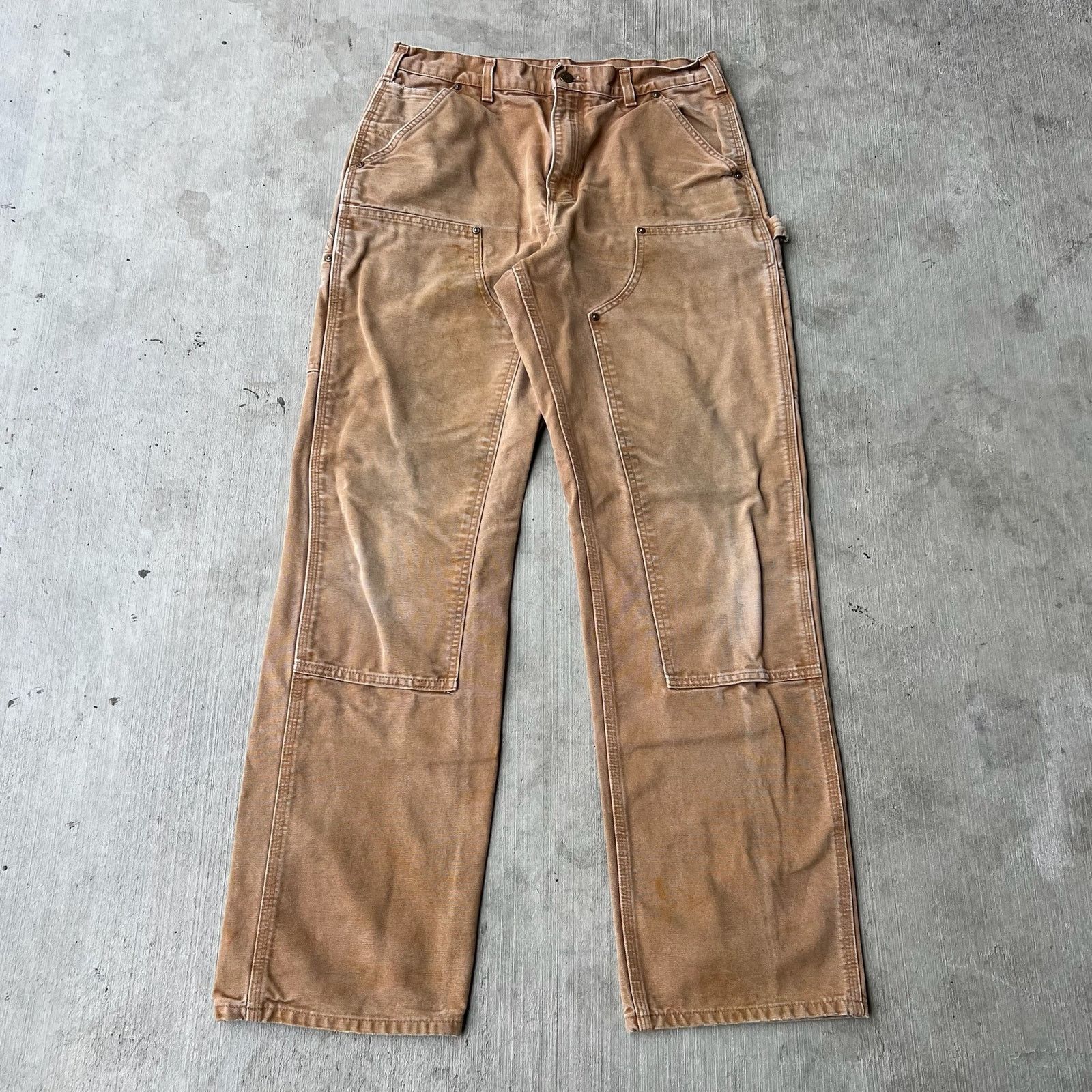 Carhartt × Vintage Carhartt brown double knee work wear carpenter pants Size US 31 - 1 Thumbnail