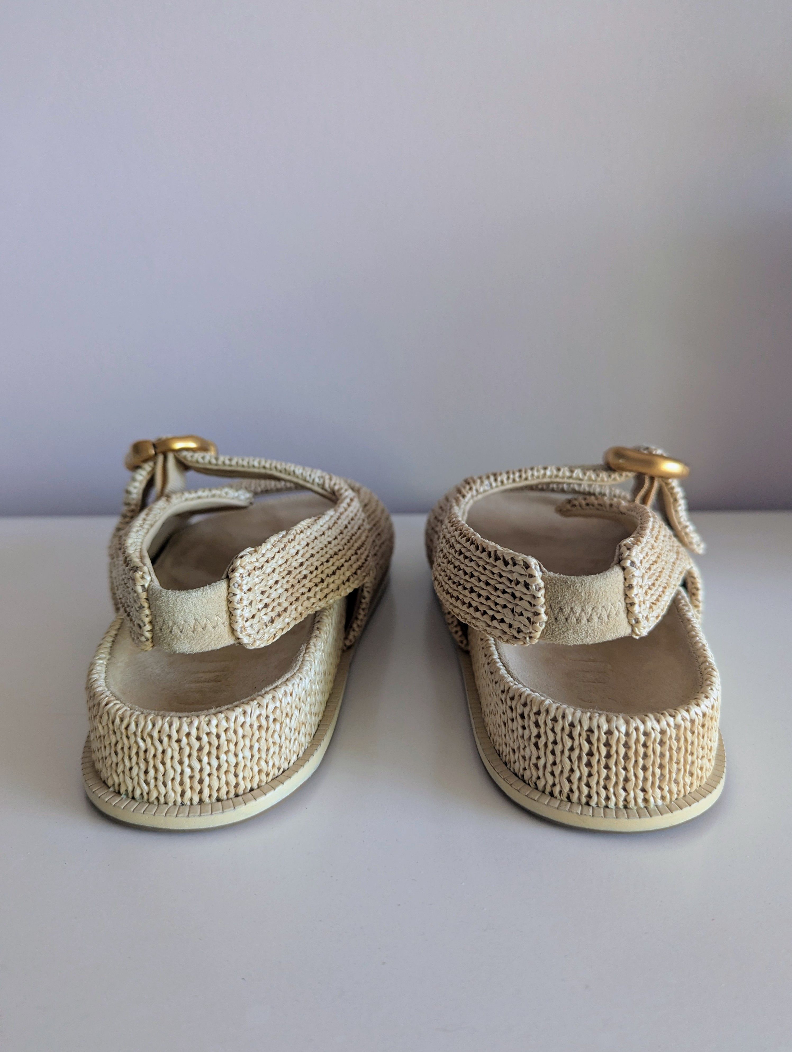 Cult Gaia RARE CULT GAIA Brielle Raffia Sporty Sandals 36.5 Natural Size US 6.5 / IT 36.5 - 11 Thumbnail