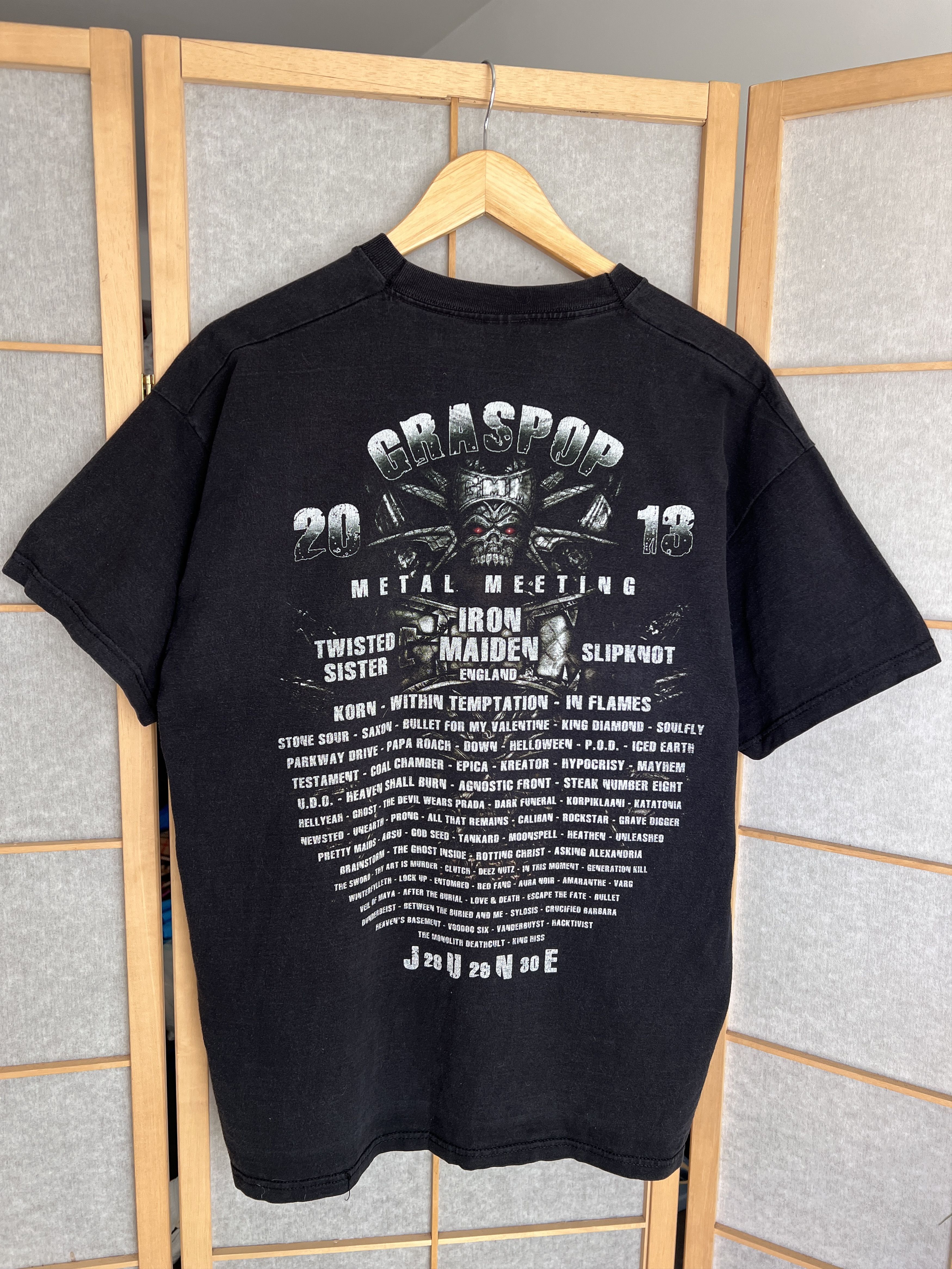 Vintage Rare! Graspop Metal meeting VTG 2013 faded sun t shirt tour Size US XL / EU 56 / 4 - 3 Thumbnail