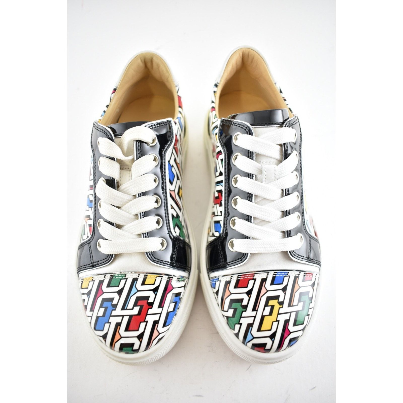 Christian Louboutin Christian Louboutin Black White Lace Up Low Top Sneaker 36.5 Size US 6.5 / IT 36.5 - 7 Thumbnail
