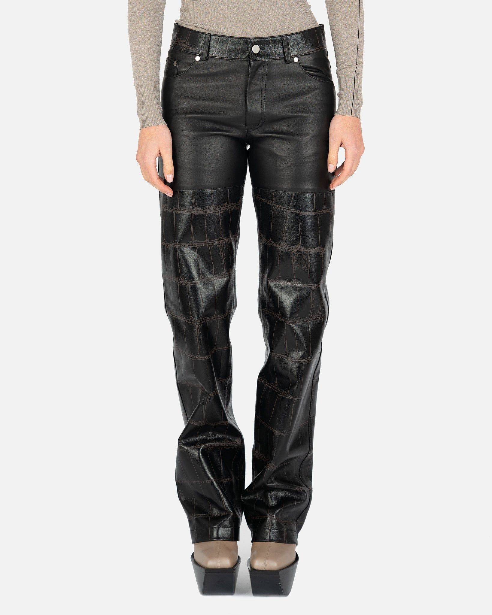 $3065 Peter Do Combo Leather Pants